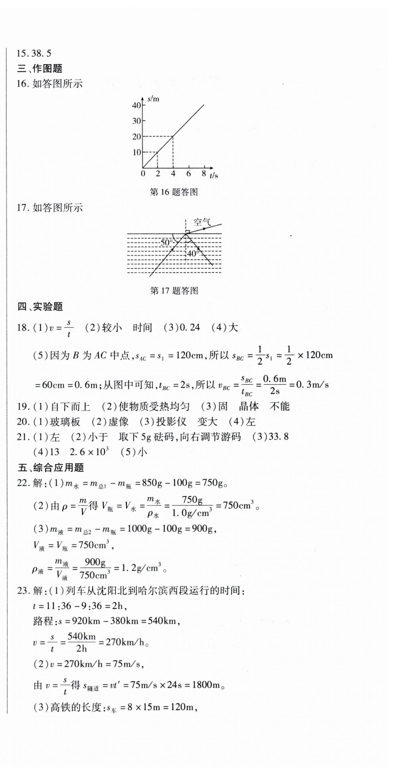 2025年無敵戰(zhàn)卷課時作業(yè)八年級物理上冊人教版 第6頁