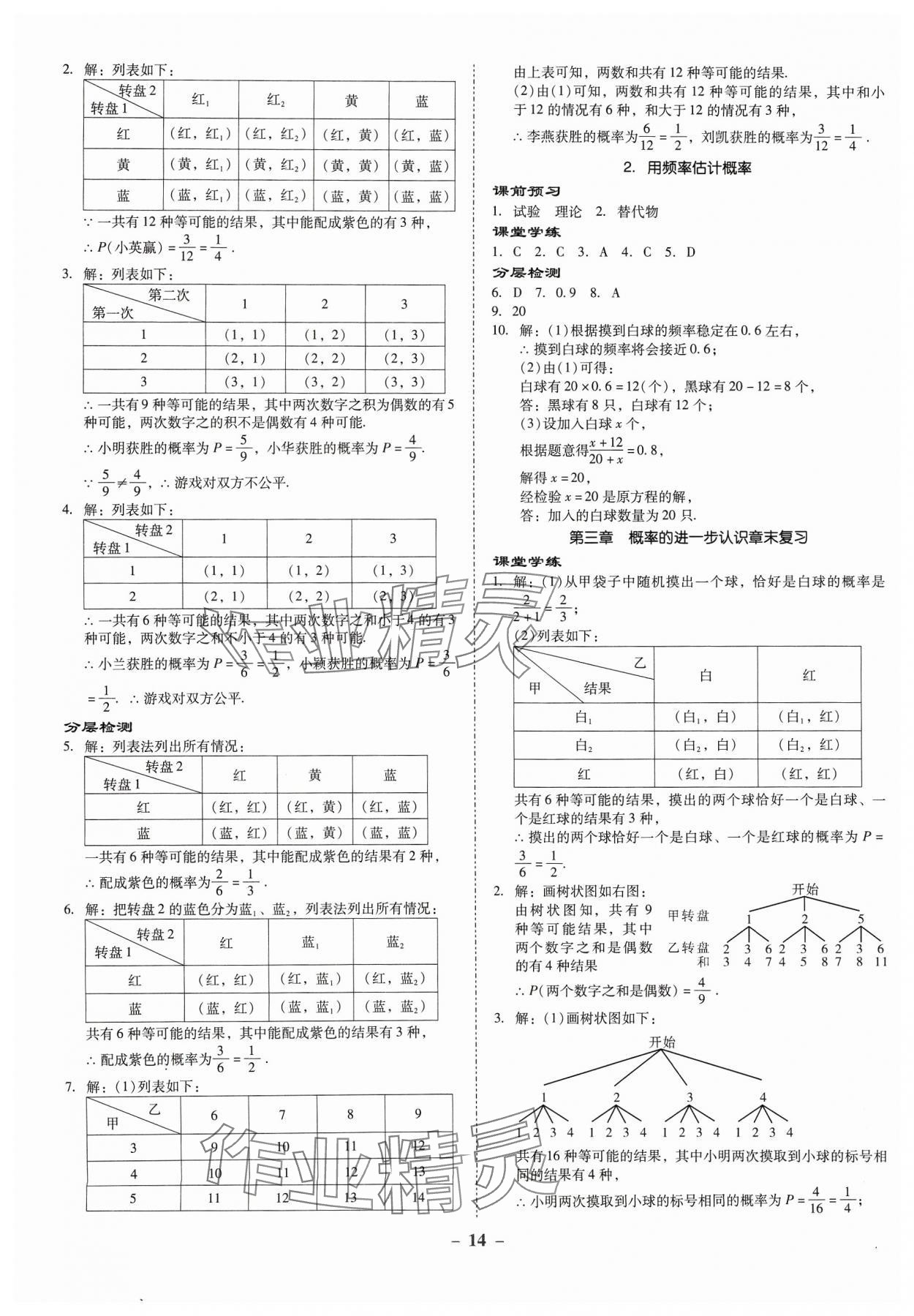 2023年金牌導(dǎo)學(xué)案九年級(jí)數(shù)學(xué)全一冊(cè)北師大版 第14頁