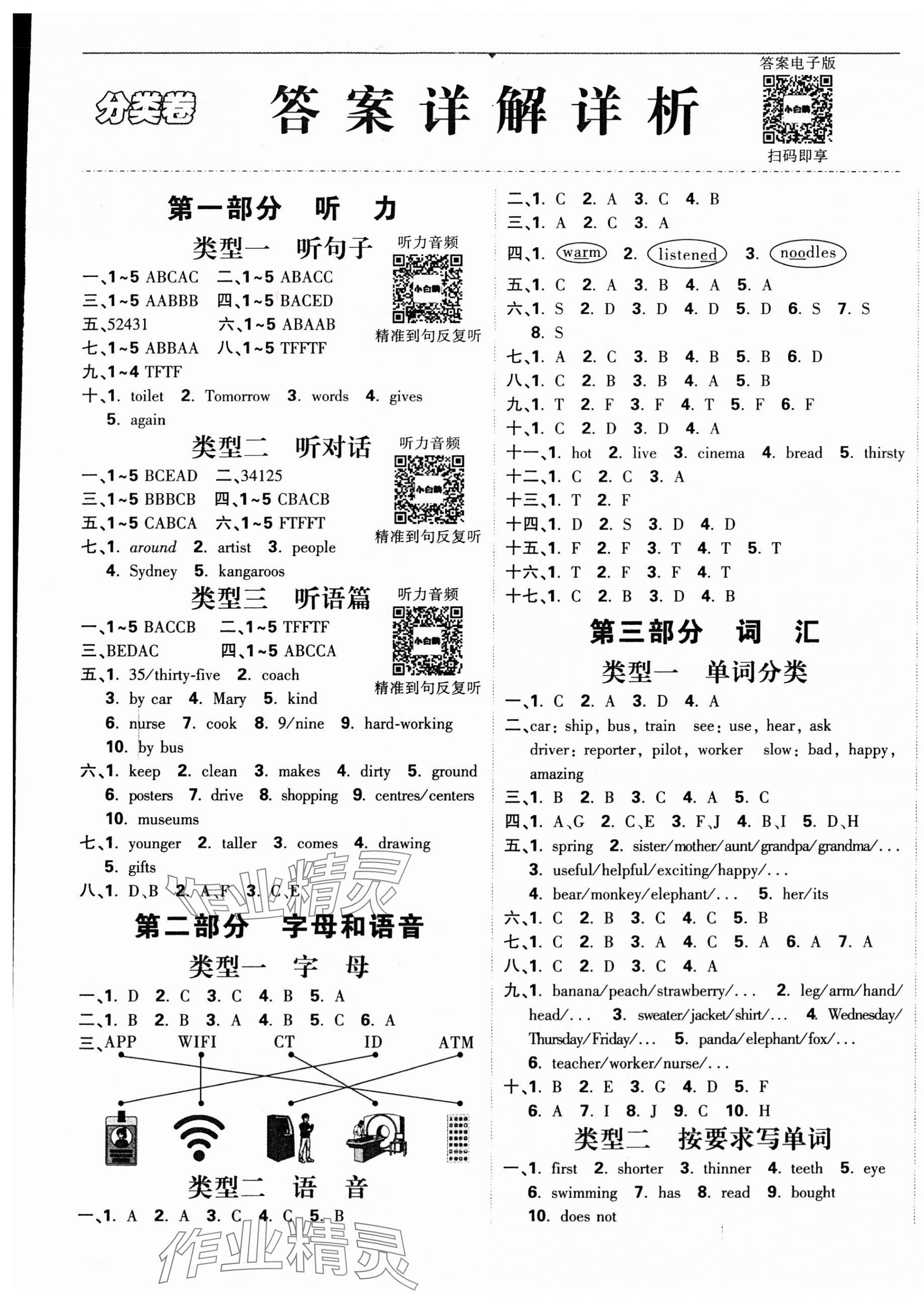 2025年重點中學招生分班五年真題分類卷五年級英語 第1頁
