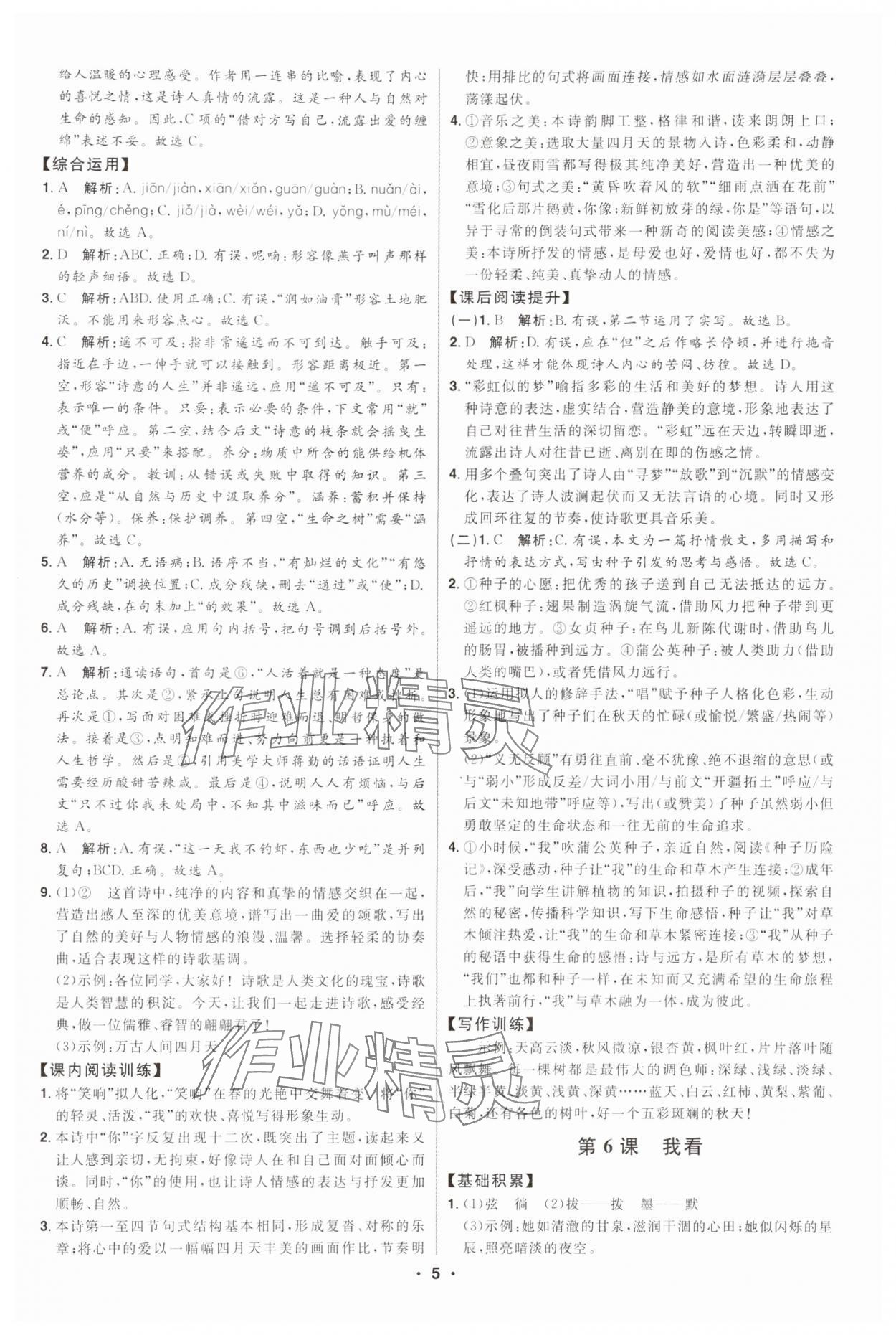 2024年初中新课标名师学案智慧大课堂九年级语文上册人教版 第5页