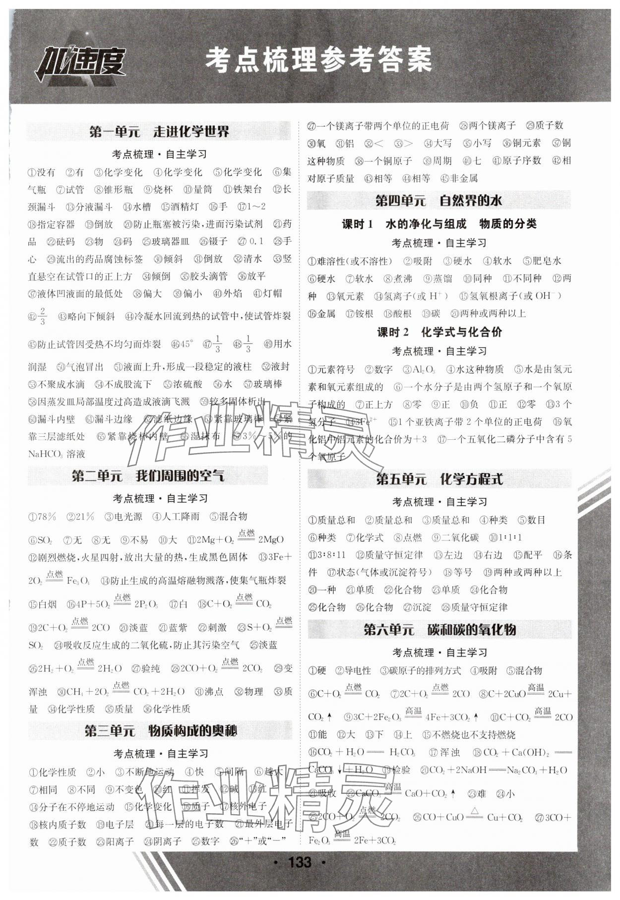 2024年卓文書業(yè)加速度化學(xué)新疆專版 參考答案第1頁