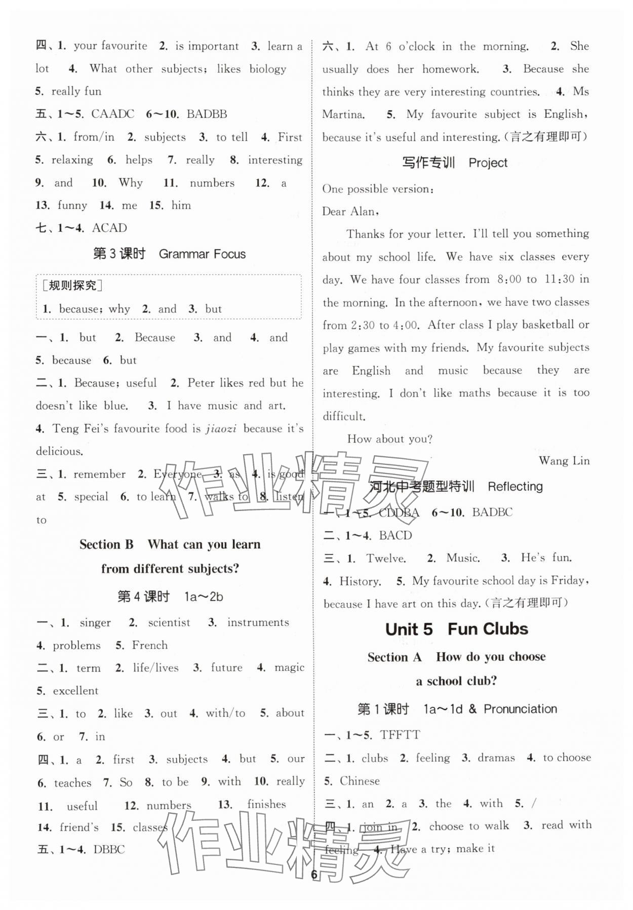 2025年通城学典课时作业本七年级英语上册人教版河北专版 第6页