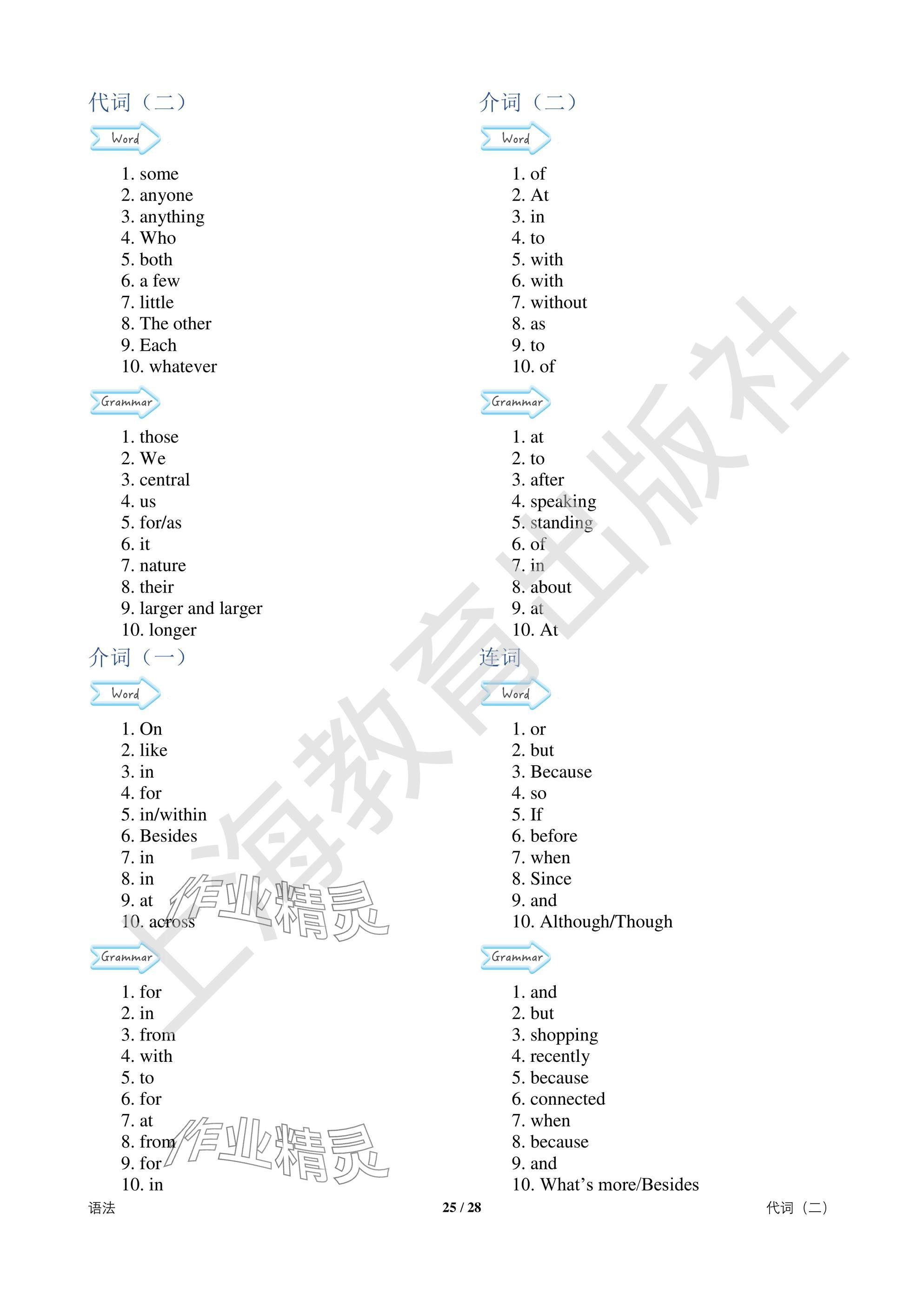 2025年中考英語總復(fù)習(xí)決勝100天深圳專版 參考答案第25頁