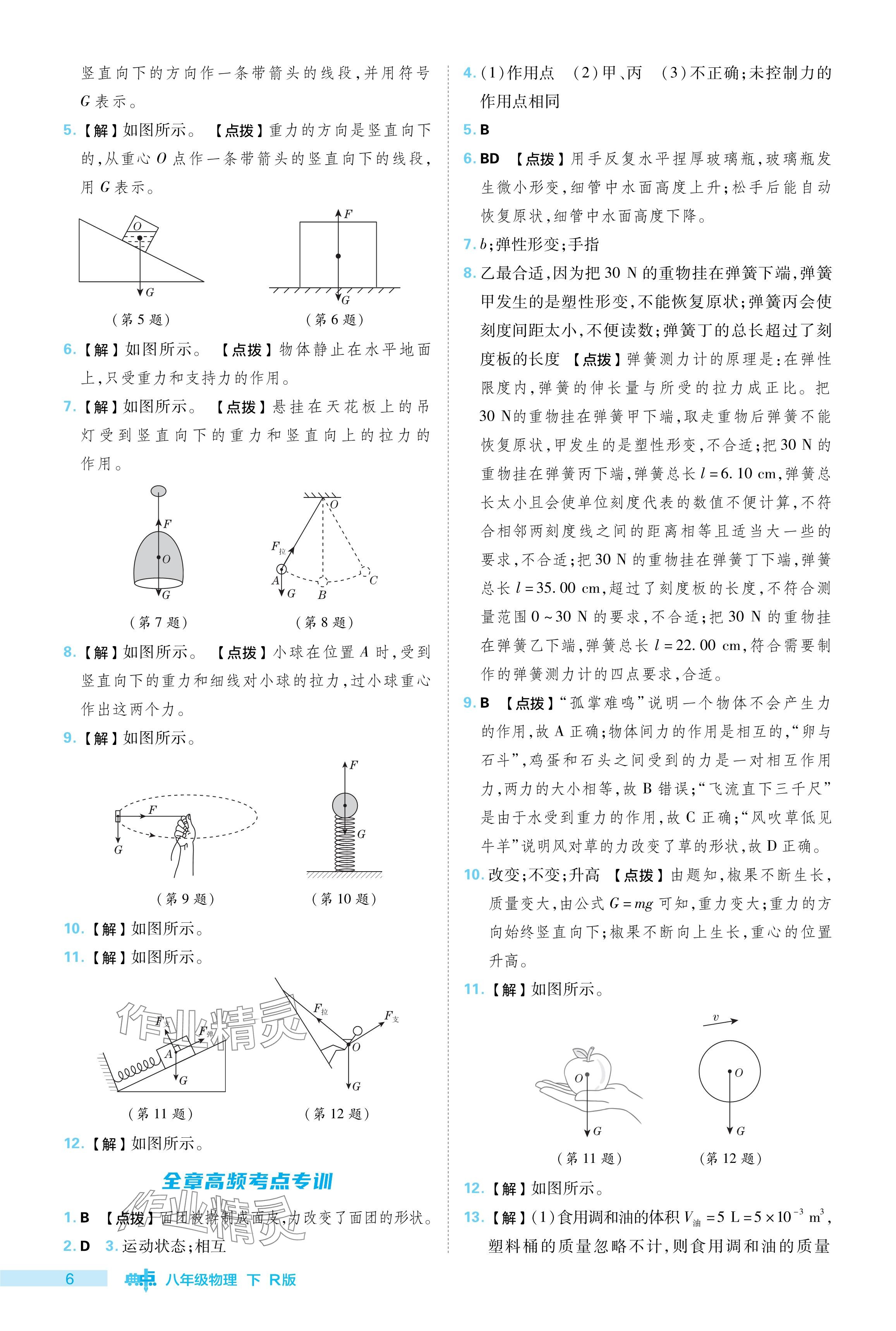 2024年綜合應(yīng)用創(chuàng)新題典中點(diǎn)八年級(jí)物理下冊(cè)人教版 參考答案第6頁(yè)