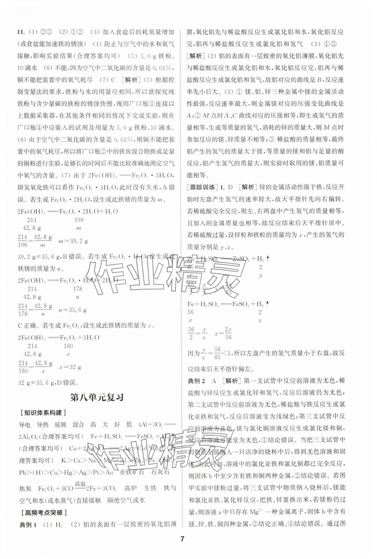 2025年拔尖特训九年级化学下册人教版 第7页