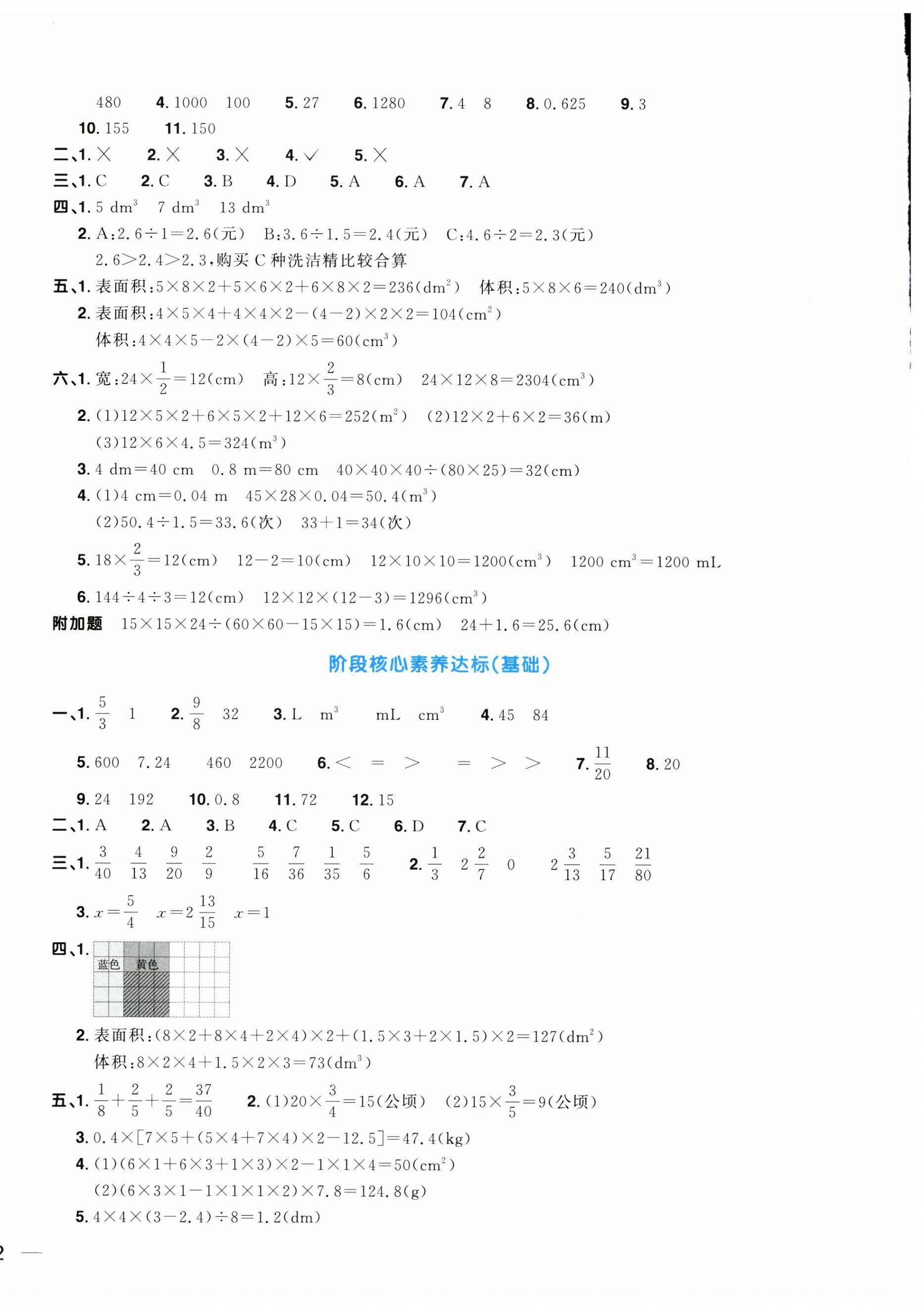 2025年陽光同學一線名師全優(yōu)好卷五年級數(shù)學下冊北師大版 第4頁