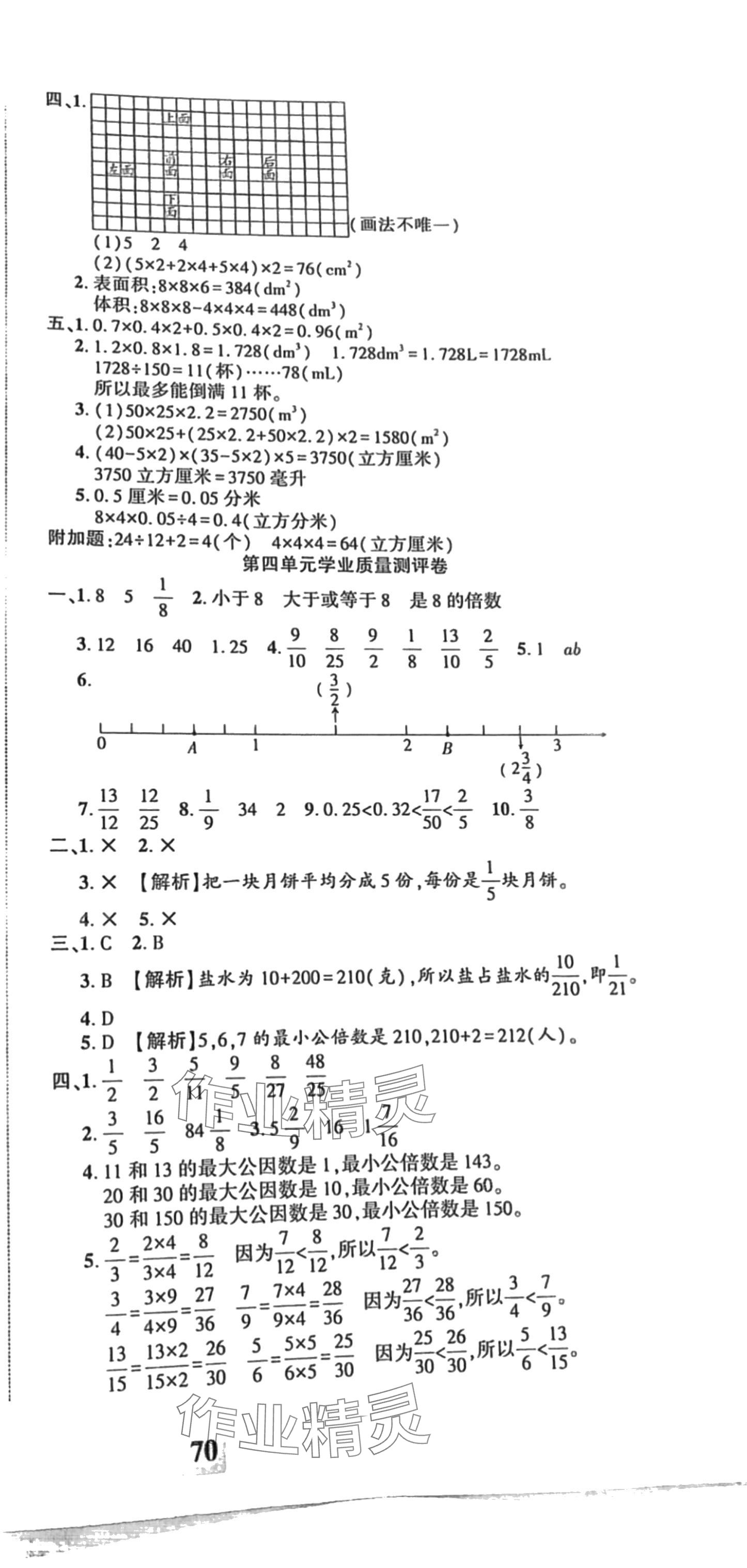 2024年全程無憂提優(yōu)卷五年級數(shù)學下冊人教版 第3頁