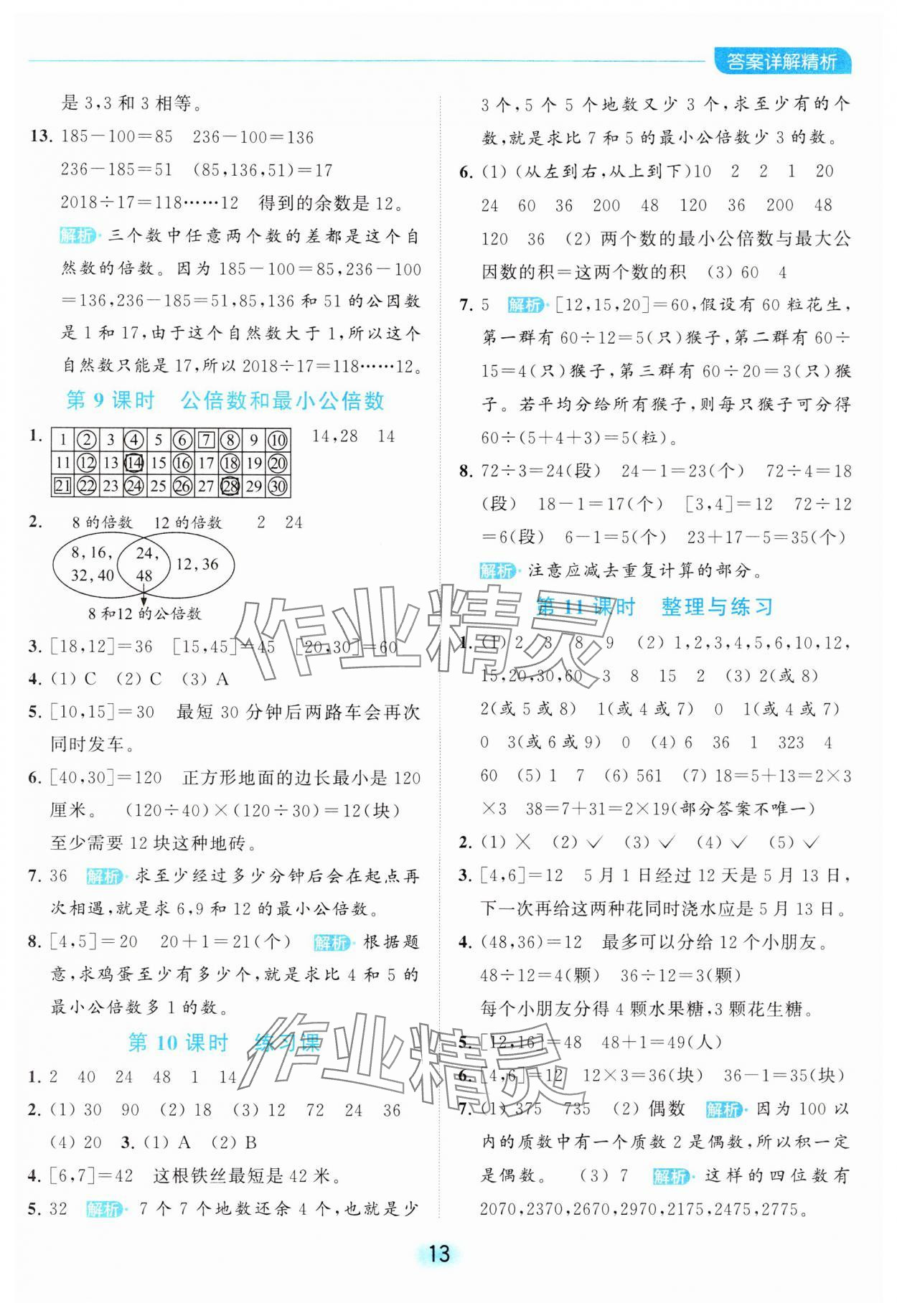 2024年亮點給力全優(yōu)練霸五年級數(shù)學下冊蘇教版 第13頁