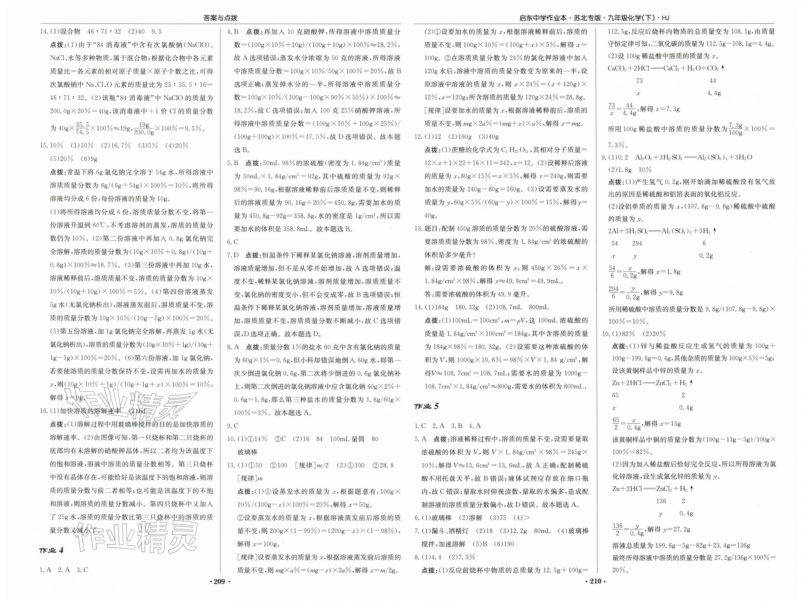 2026年启东中学作业本九年级化学下册沪教版苏北专版 第2页