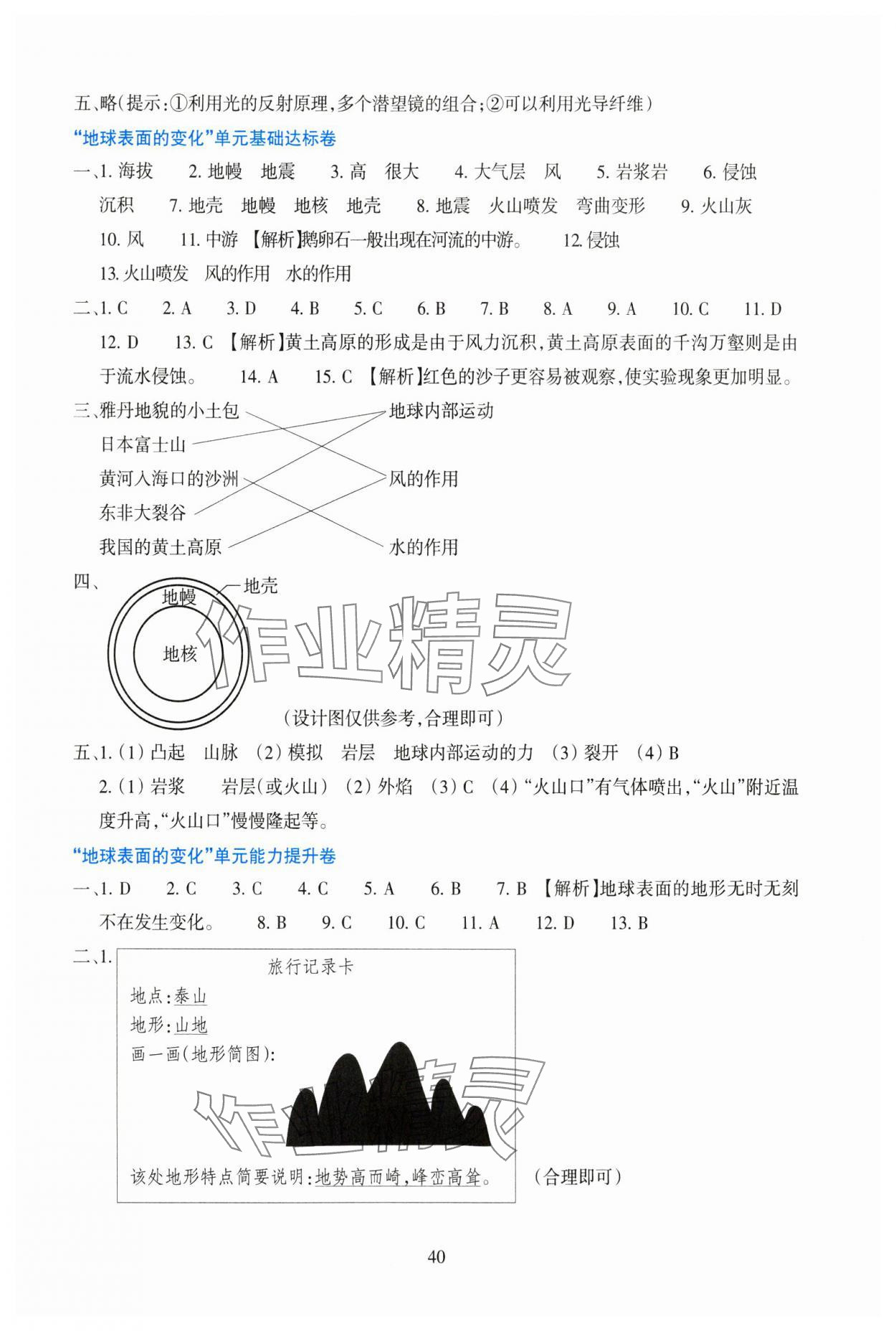 2024年學能評價五年級科學上冊教科版 參考答案第2頁