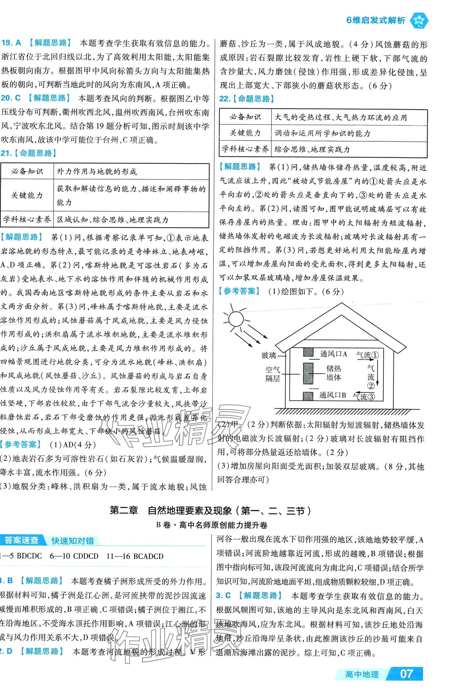 2024年金考卷活頁題選高中地理必修第一冊中圖版 第7頁