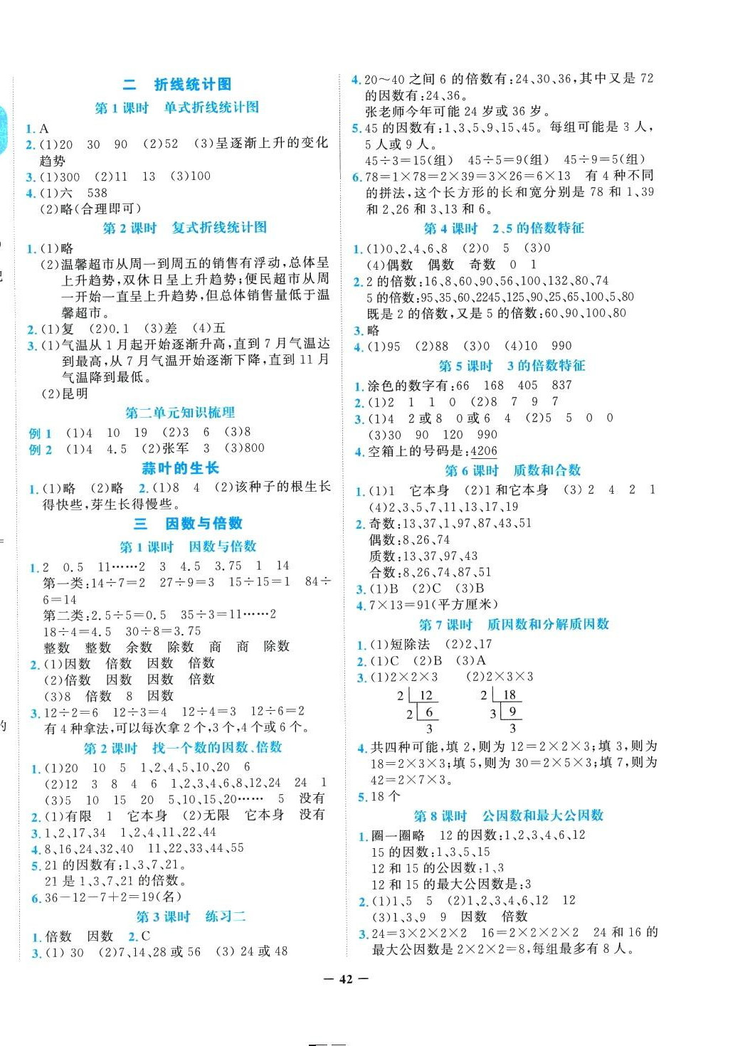 2024年名师课堂五年级数学下册苏教版 第2页