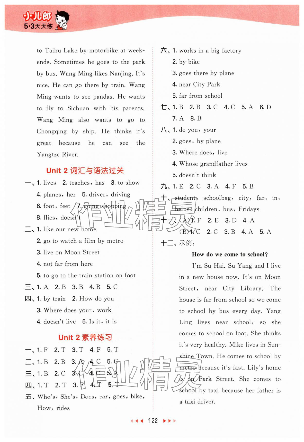 2024年53天天練五年級(jí)英語下冊譯林版 第6頁