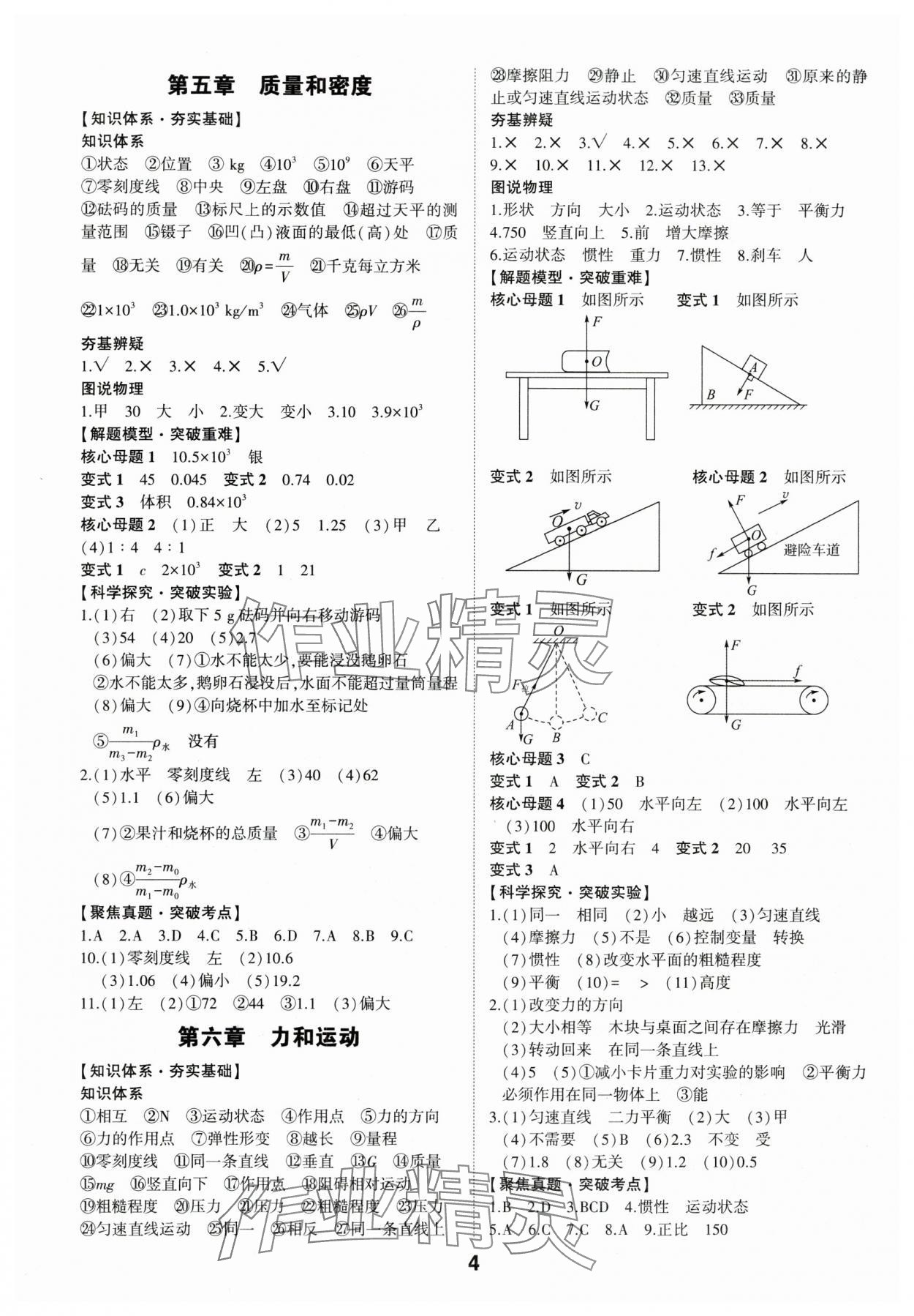 2024年學(xué)考傳奇物理山東專版 參考答案第3頁