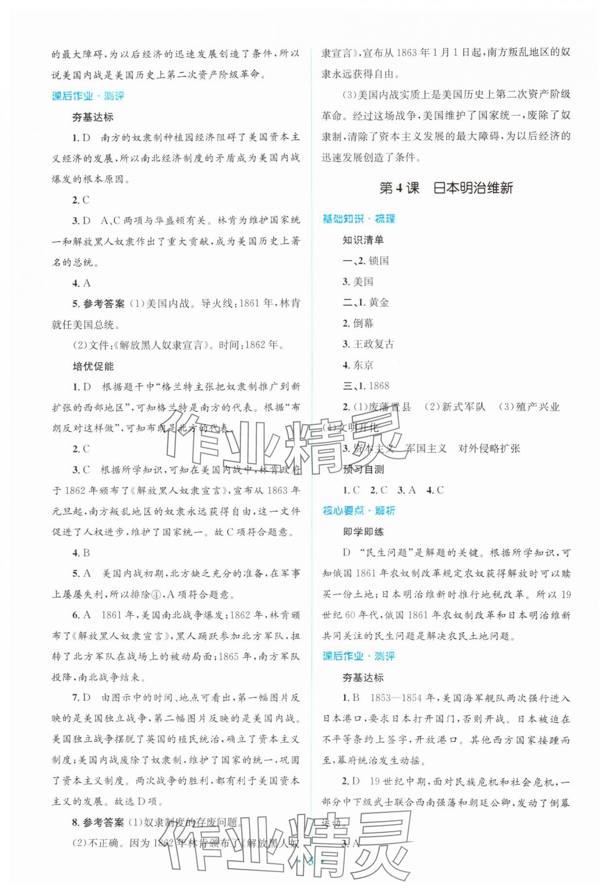 2024年同步解析與測(cè)評(píng)學(xué)考練九年級(jí)歷史下冊(cè)人教版精編版 第3頁
