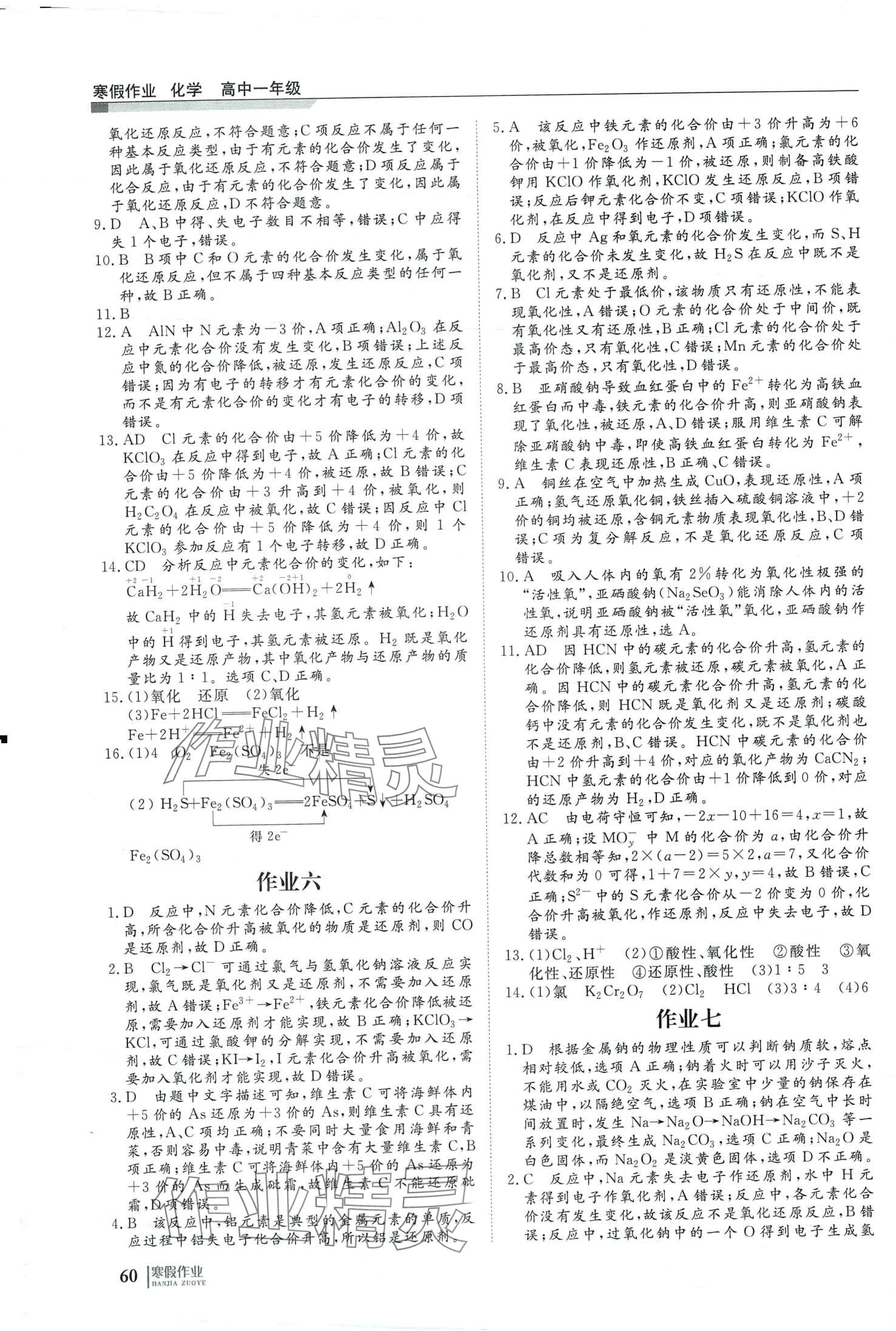 2024年自主學(xué)習(xí)假期刷題計(jì)劃高一化學(xué) 第4頁