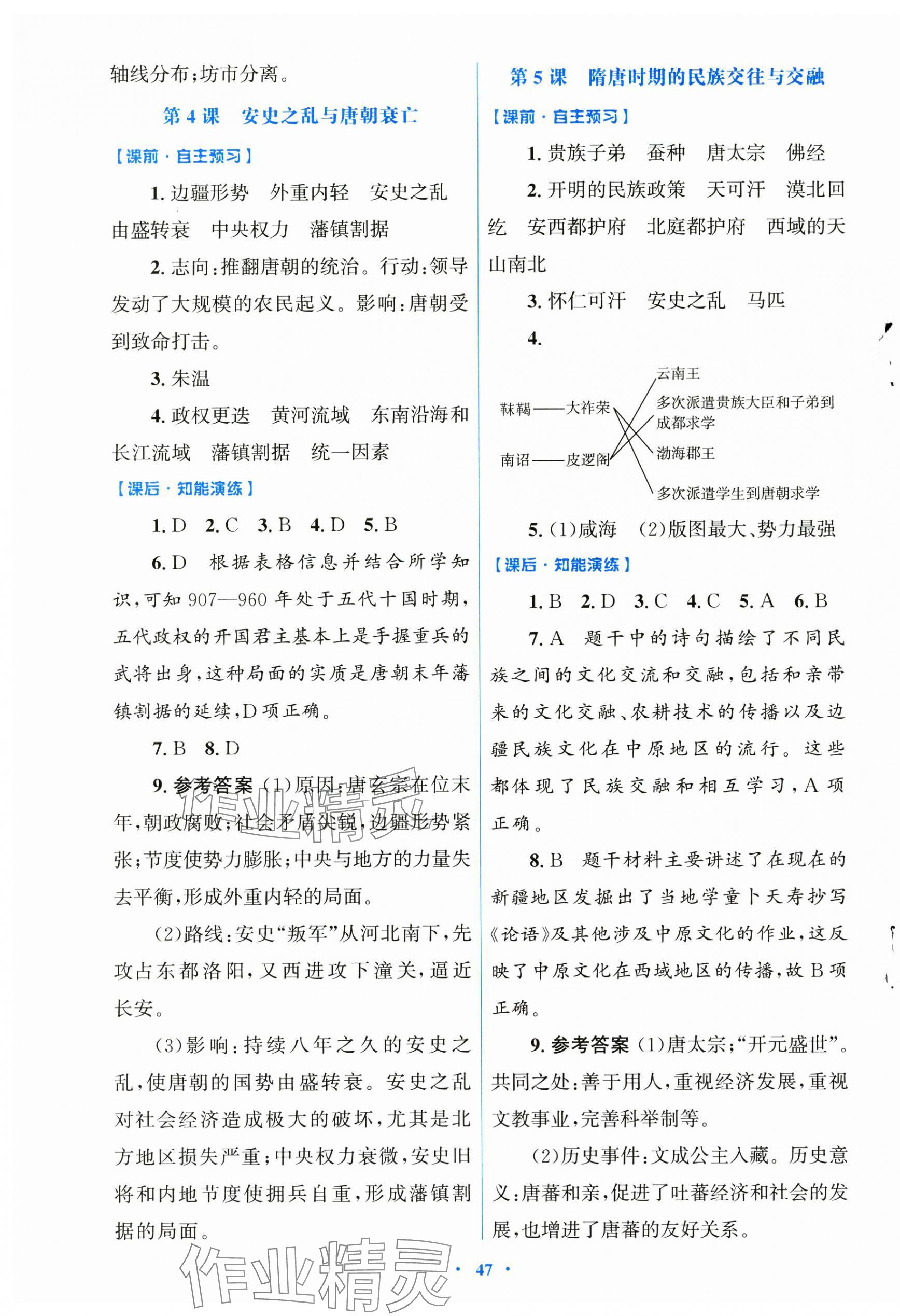 2025年同步测控优化设计七年级历史下册人教版陕西专版 第3页