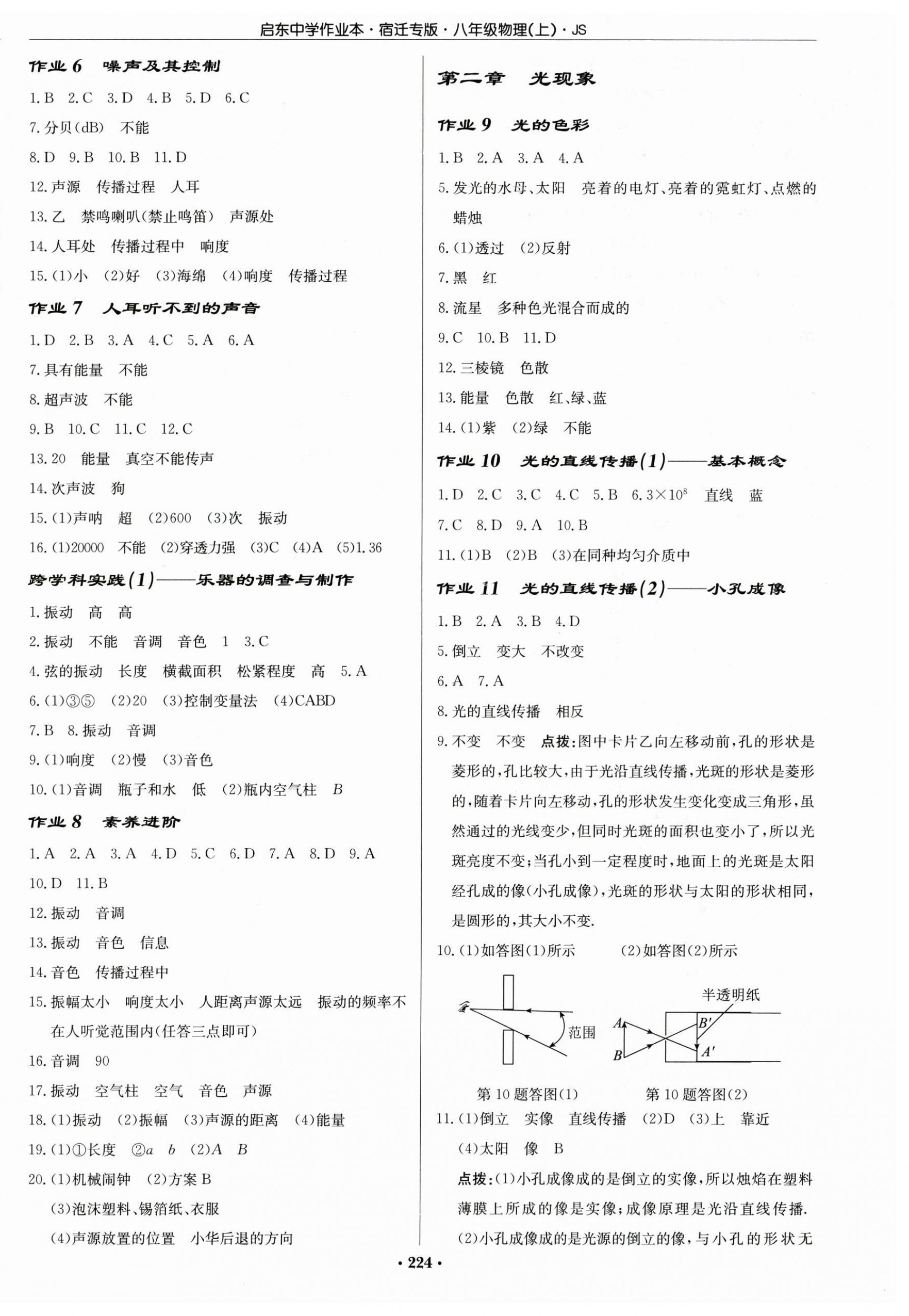 2024年啟東中學(xué)作業(yè)本八年級(jí)物理上冊(cè)江蘇版宿遷專(zhuān)版 第2頁(yè)