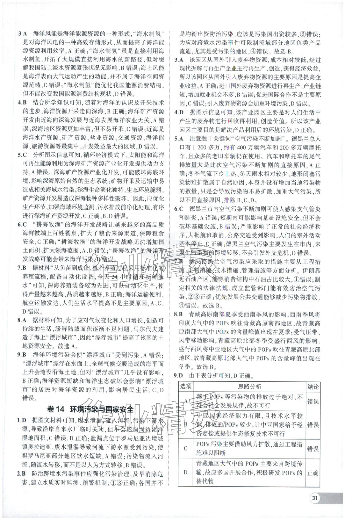 2025年53高中全優卷高中地理選擇性必修第二冊第三冊人教版&nbsp;參考答案第11頁