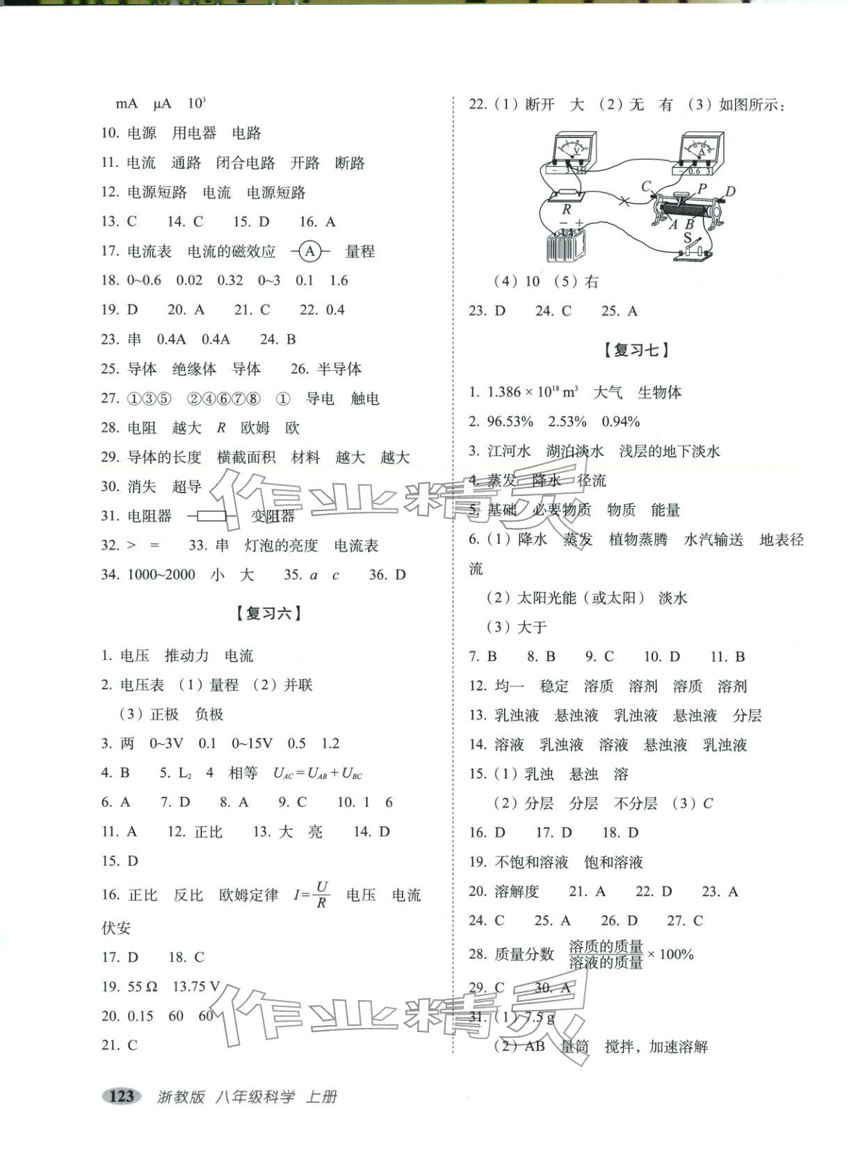 2025年聚能闯关期末复习冲刺卷八年级科学上册浙教版 第3页