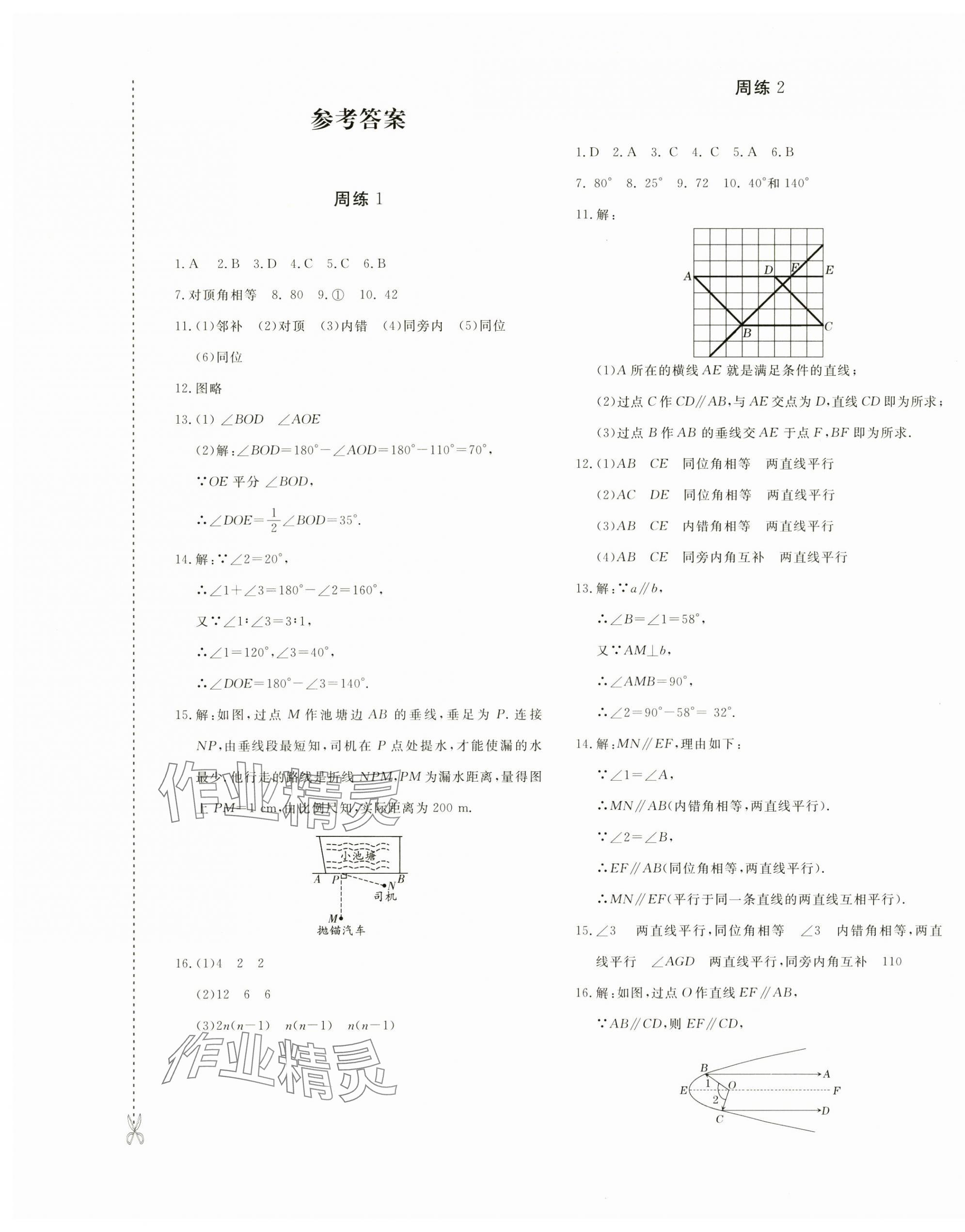 2025年优学1+1评价与测试七年级数学下册人教版 第1页