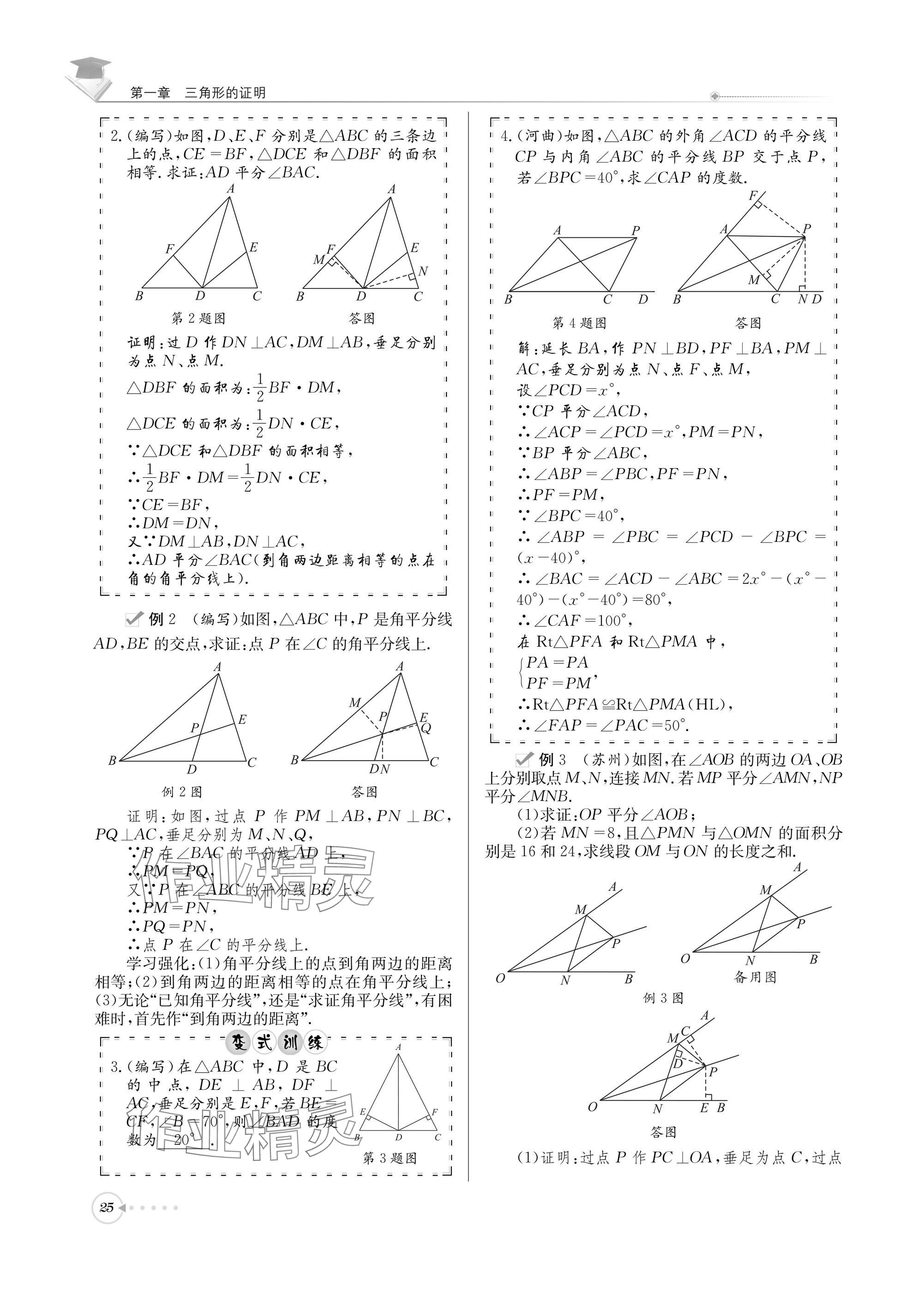 2025年初中数学每日核心导学八年级下册北师大版 参考答案第25页