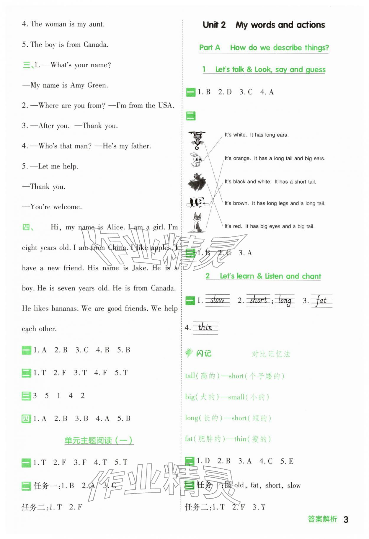 2026年一遍过三年级英语下册人教版&nbsp;第3页
