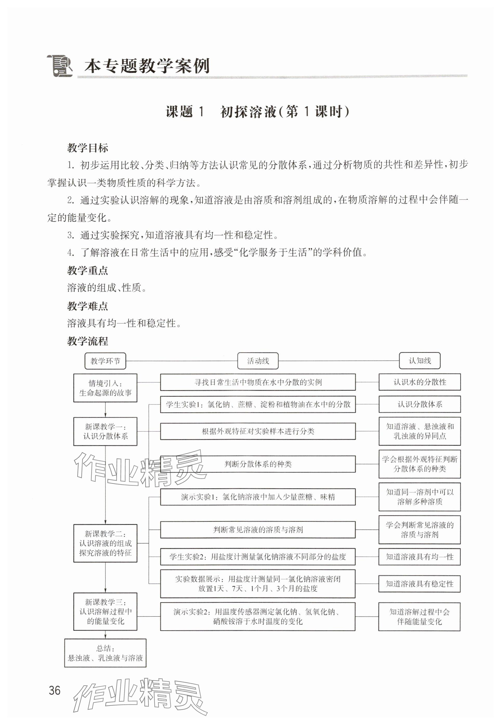 2025年教材课本九年级化学全一册沪教版五四制&nbsp;参考答案第36页