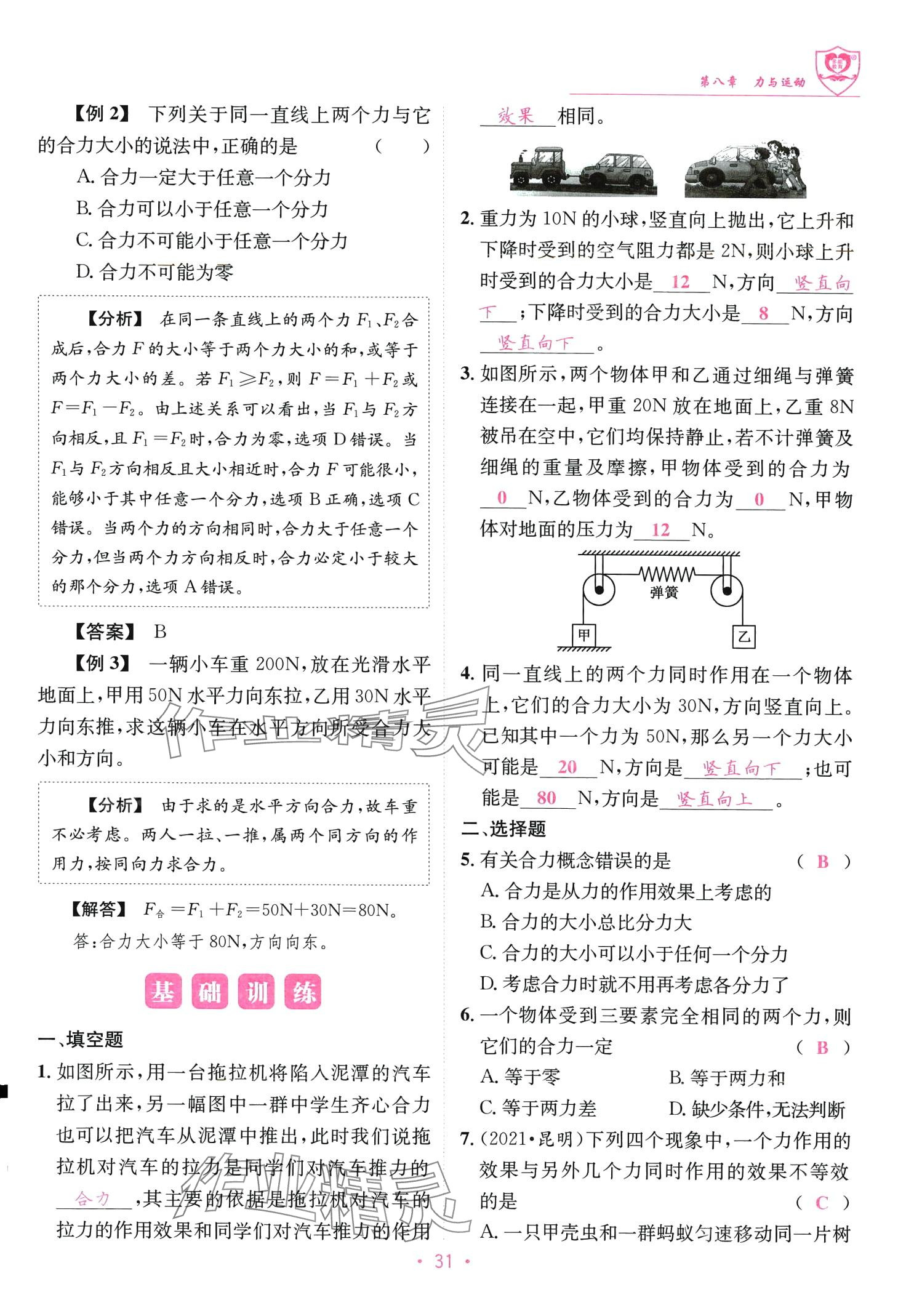 2024年指南针课堂优化八年级物理下册教科版 第31页