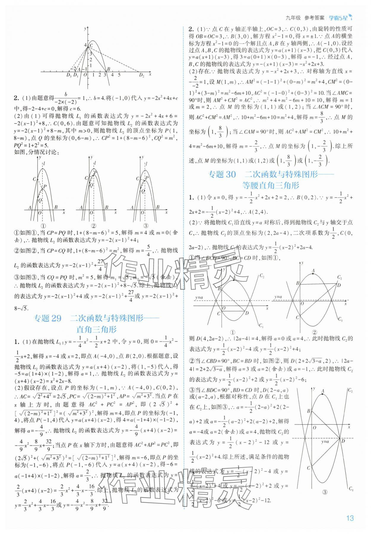 2025年經(jīng)綸學典5星學霸九年級數(shù)學全一冊浙教版 參考答案第13頁