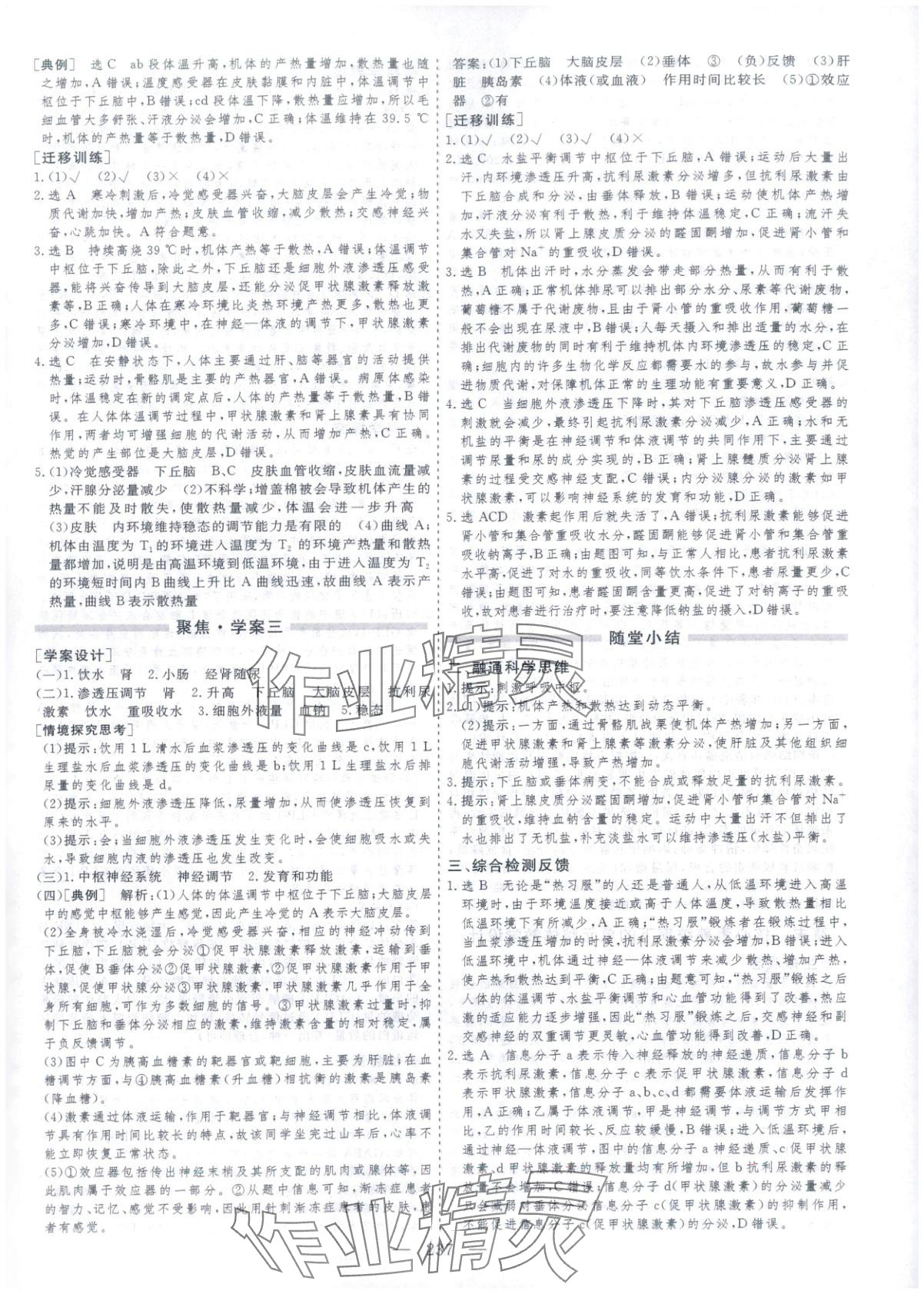 2025年芝麻开花美在课堂高二生物选择性必修第一册人教版&nbsp;第13页