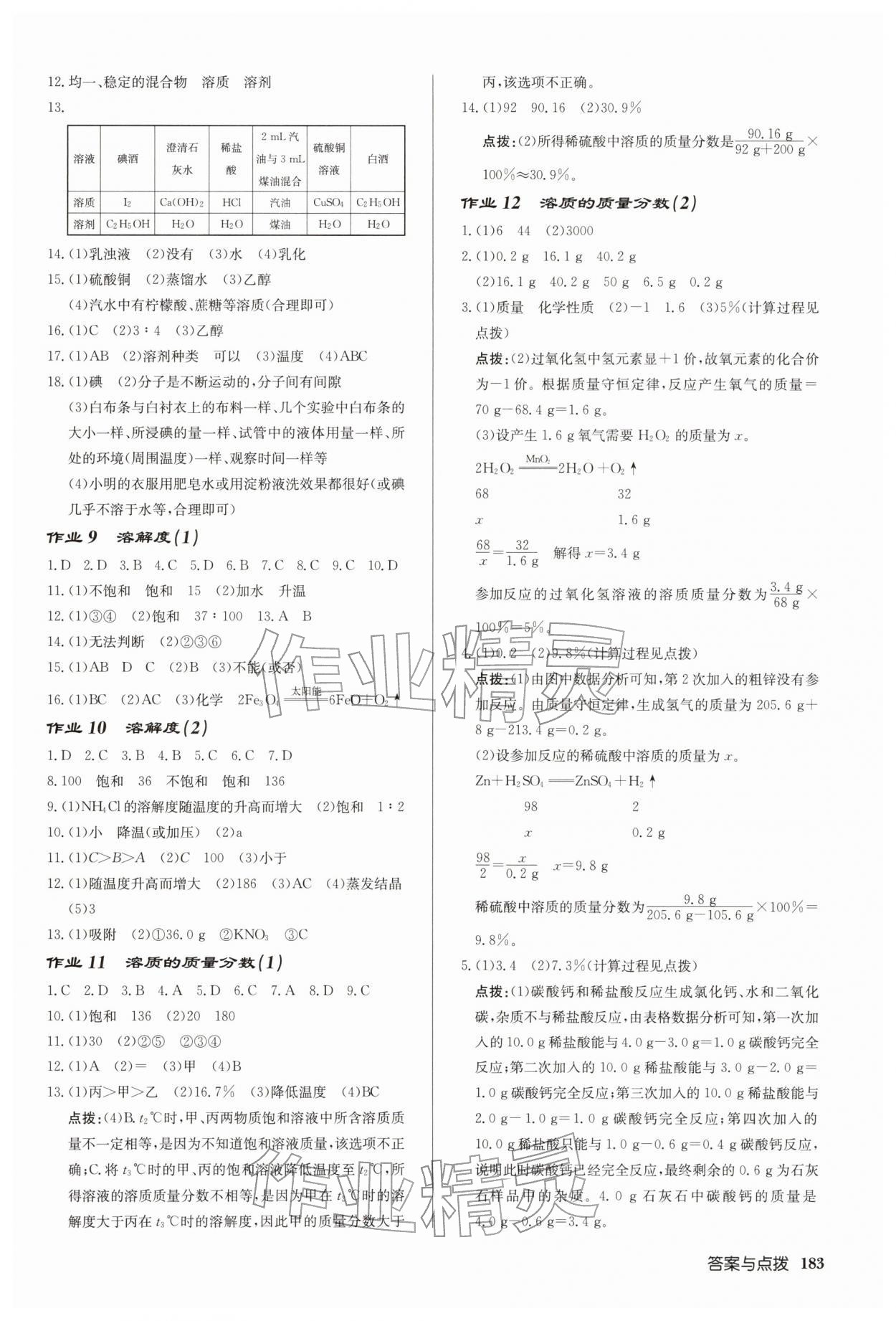2026年启东中学作业本九年级化学下册人教版盐城专版&nbsp;第5页