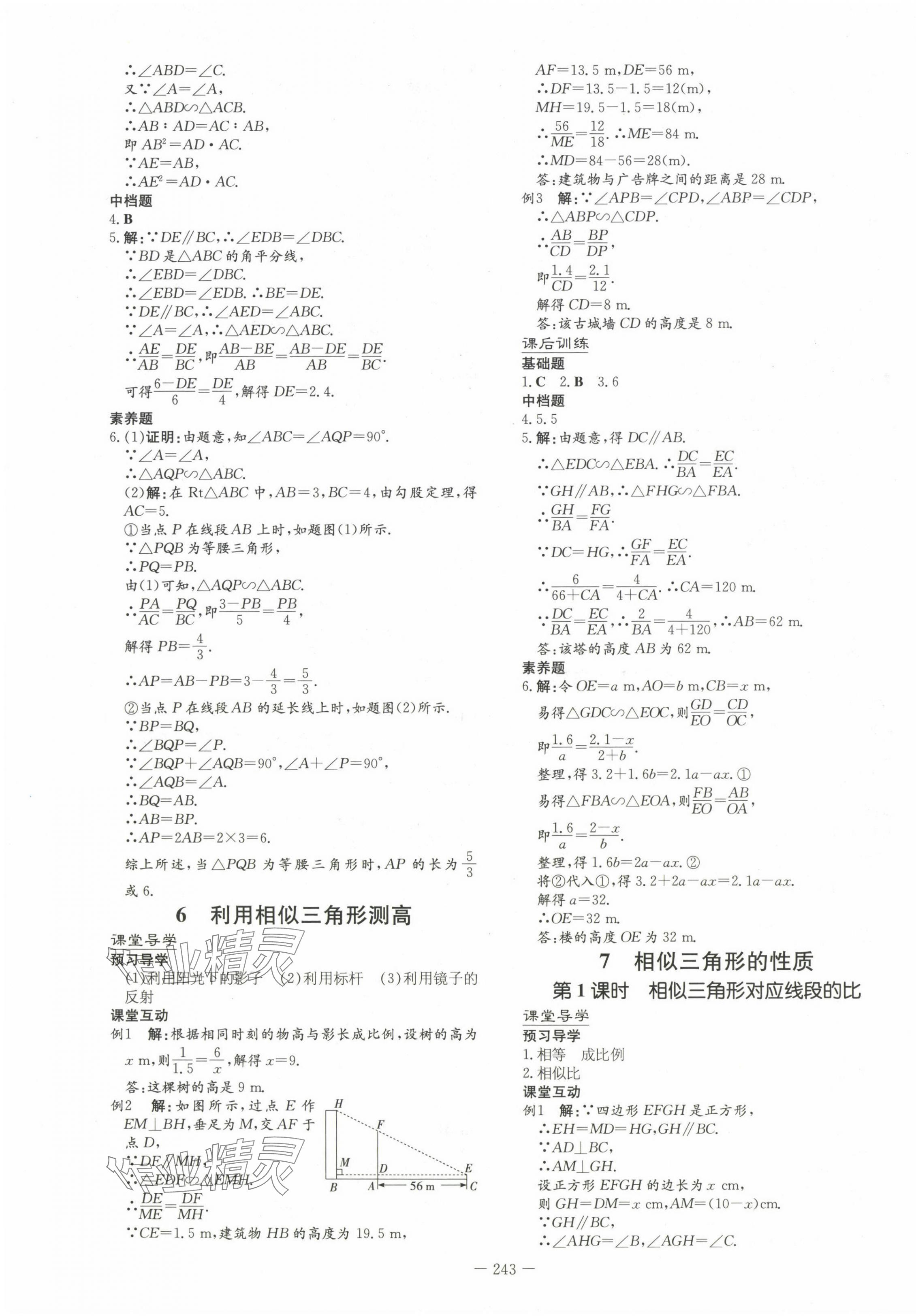 2023年導與練九年級數學全一冊北師大版貴州專版 第15頁