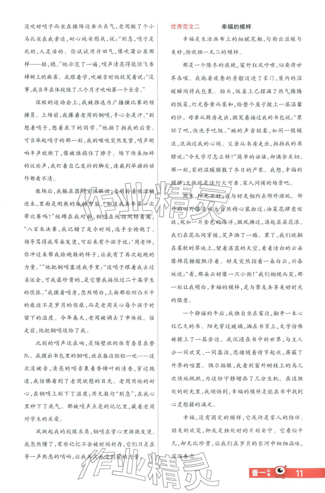 2026年晋一中考山西真题语文&nbsp;第11页