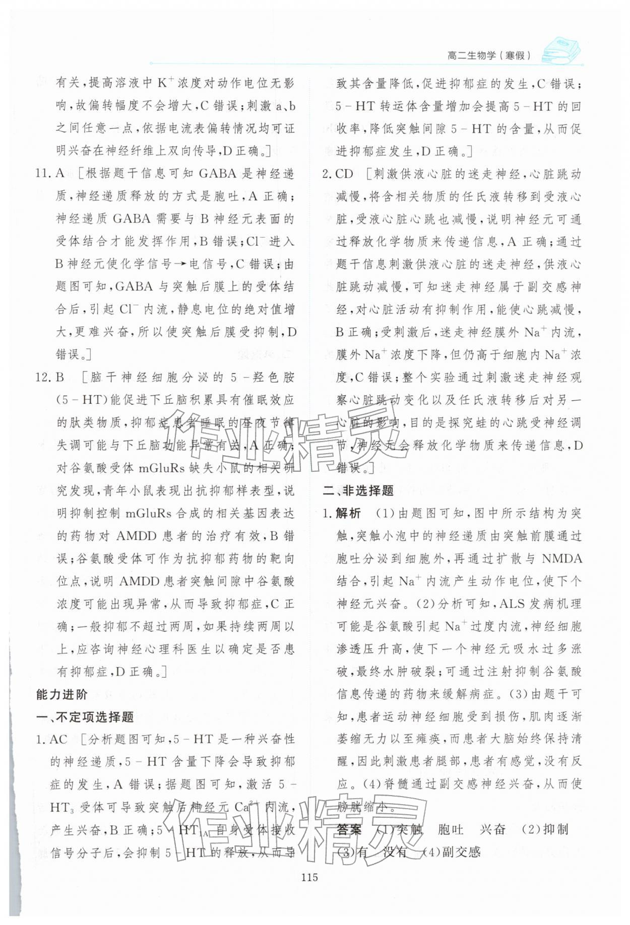 2026年陽光假日寒假高二生物&nbsp;第5頁
