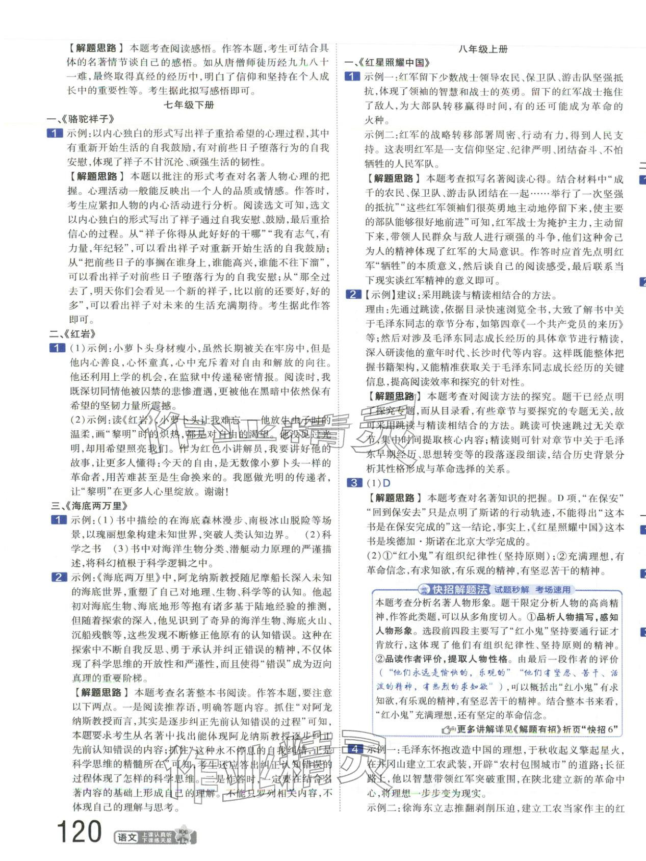 2026年金考卷中考真题分类训练九年级语文 第19页
