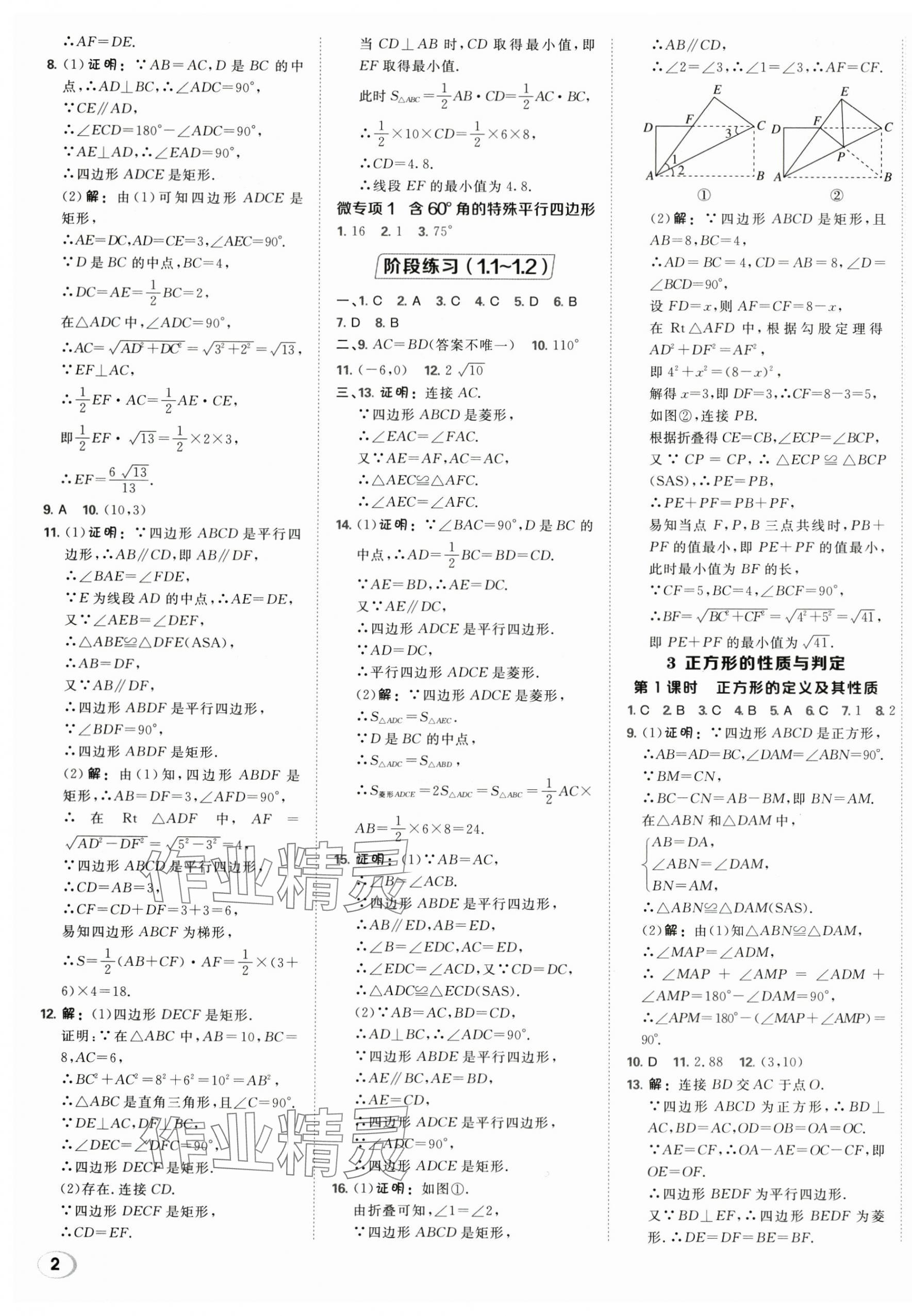 2025年点拨训练九年级数学上册北师大版 第3页