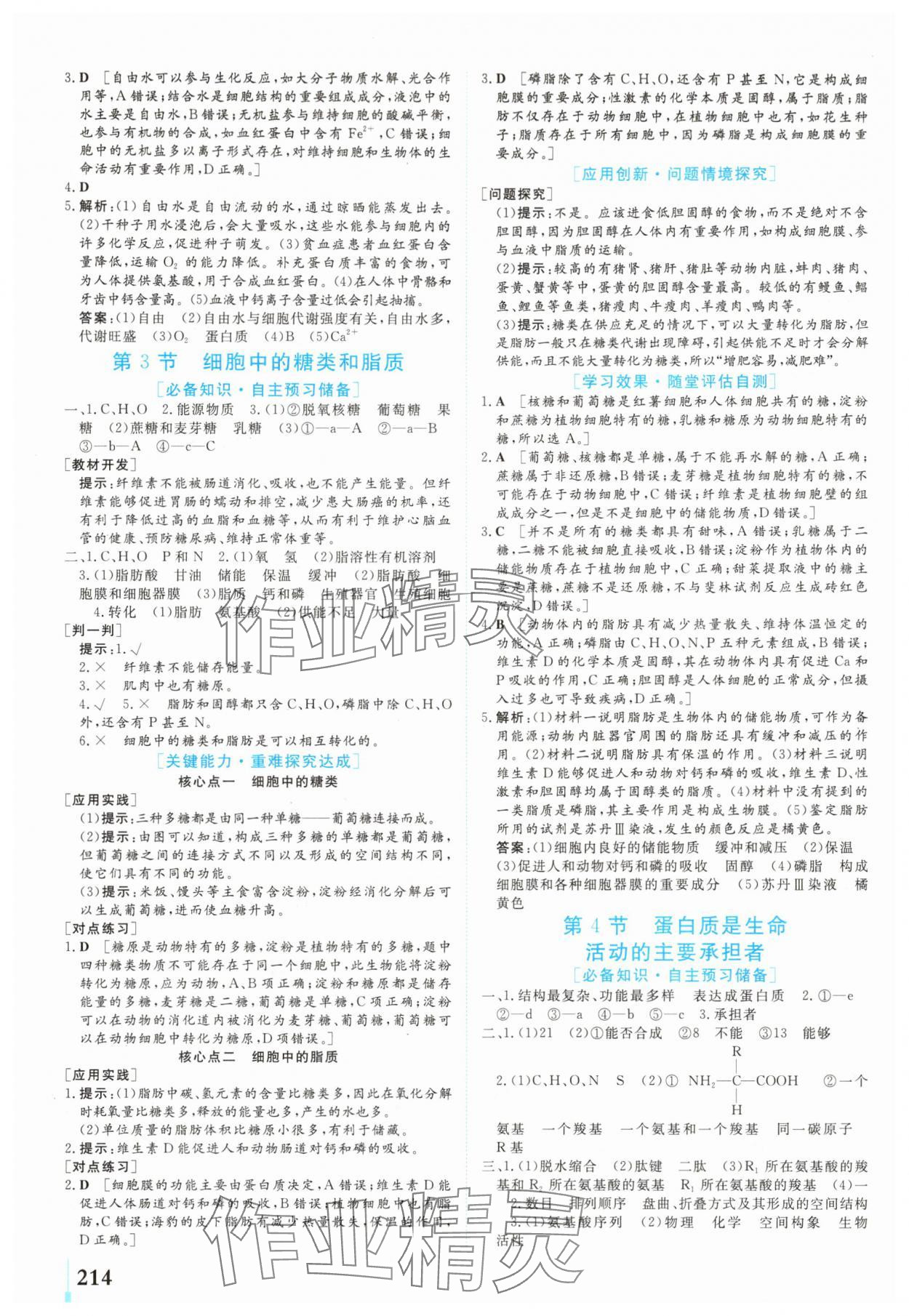 2025年学业质量模块测评高中生物必修1人教版 第4页