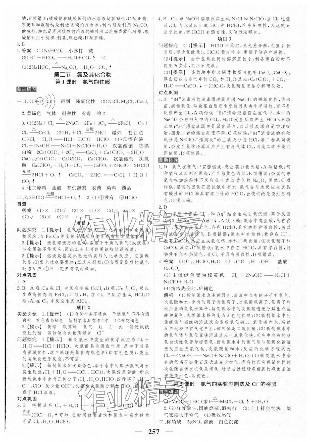 2025年新教材同步學案高考調研高中化學必修第一冊人教版 第11頁