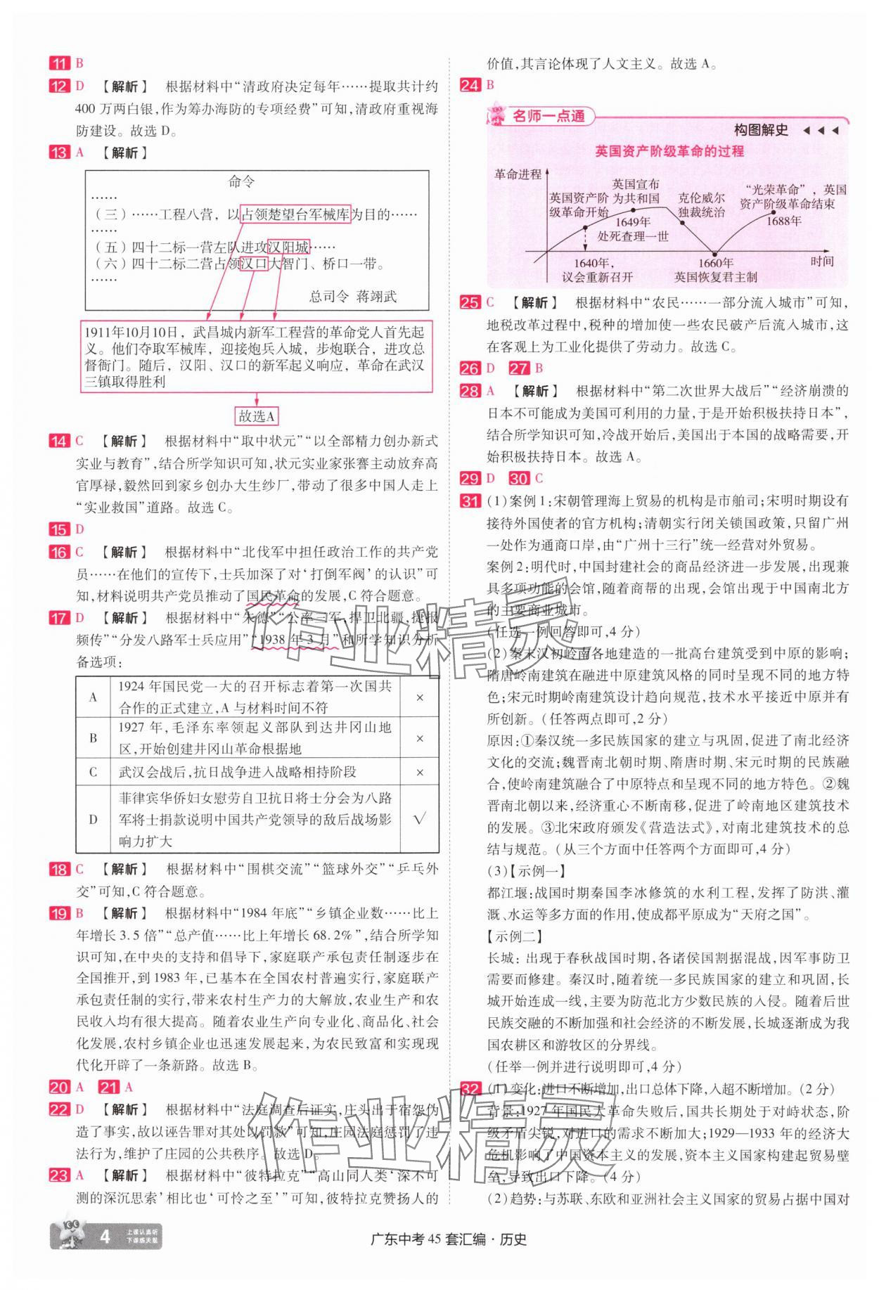 2025年金考卷45套匯編歷史廣東專版 第4頁