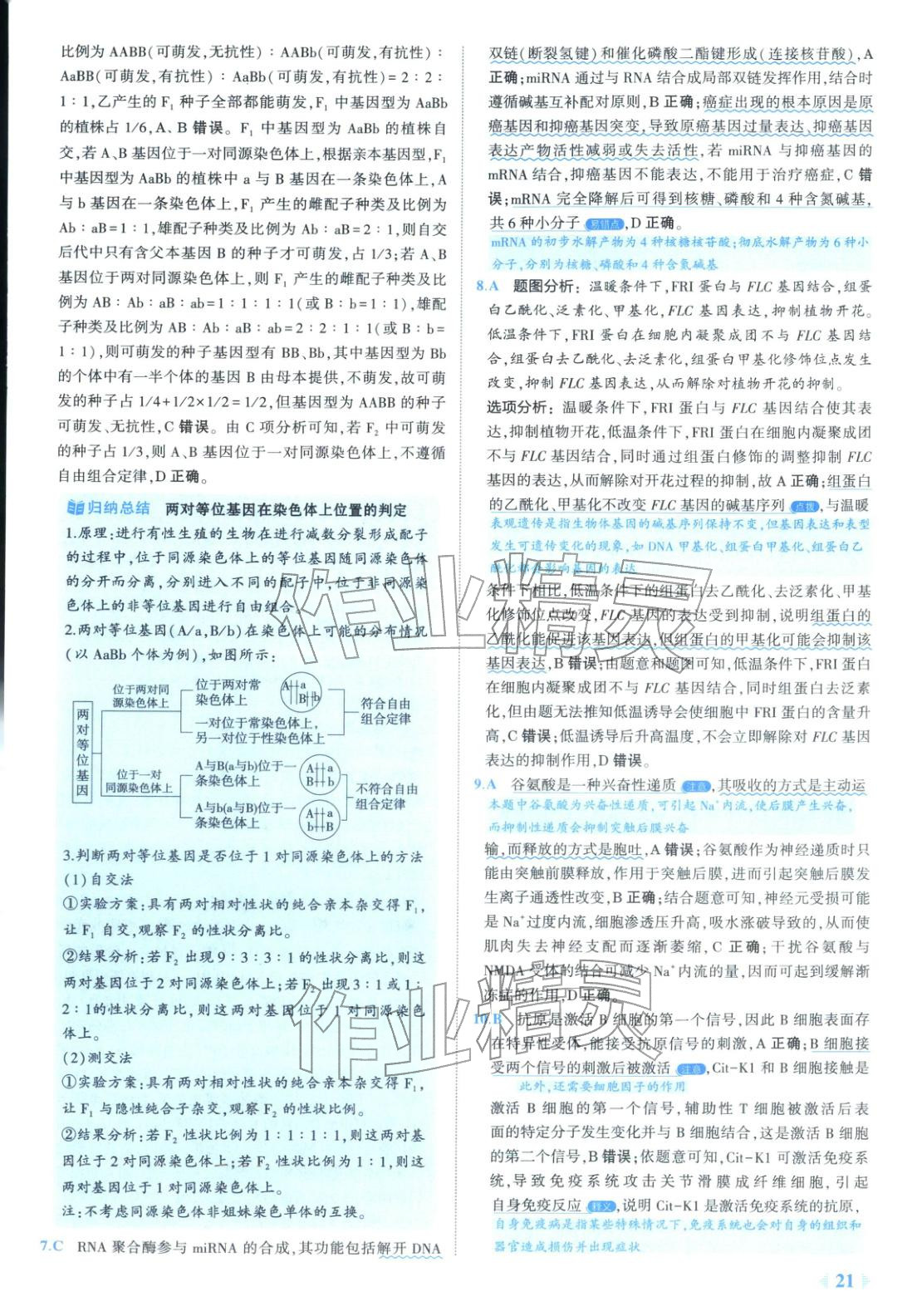 2026年53金卷优选卷汇编高中生物陕晋青宁专版&nbsp;第21页