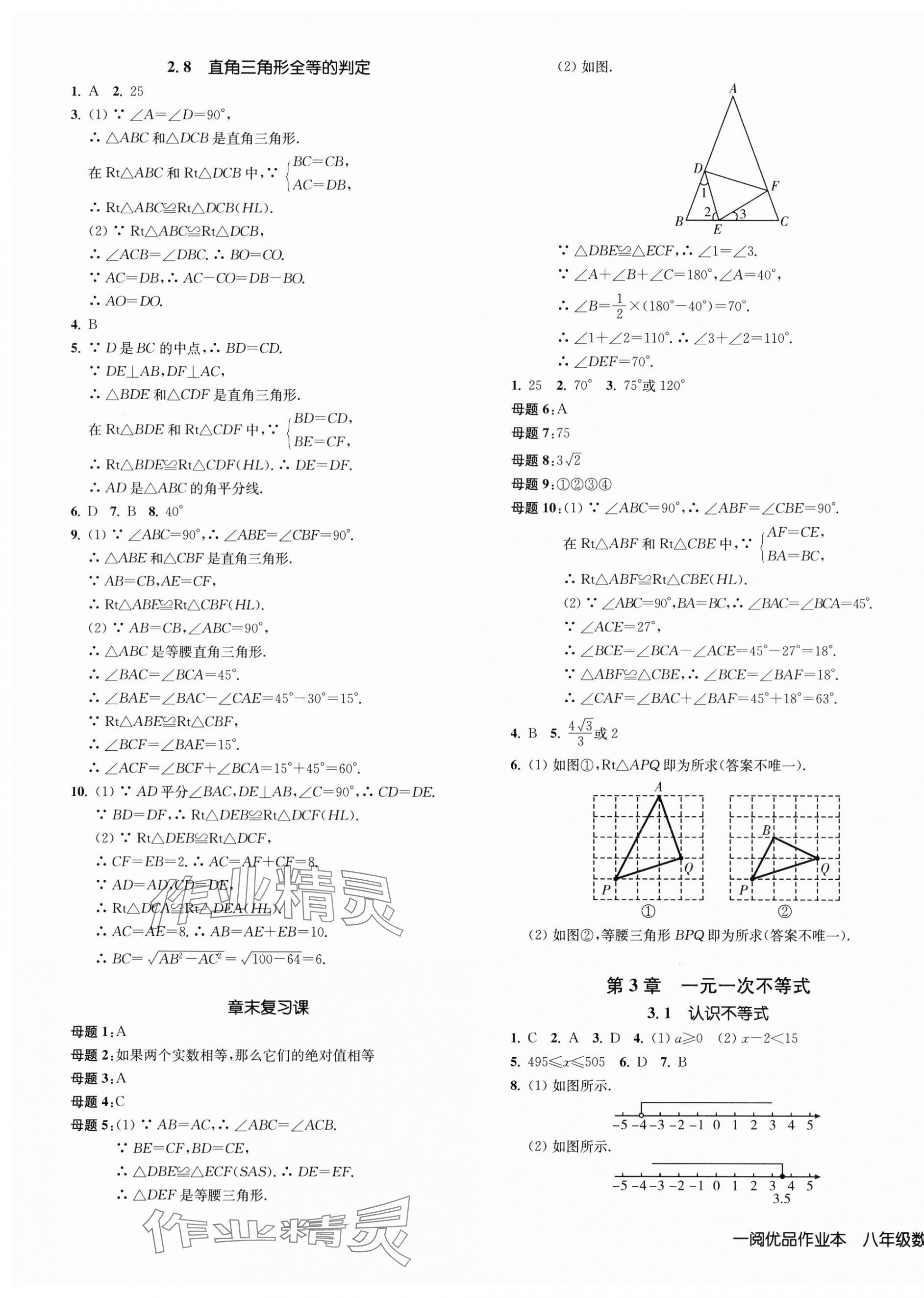 2024年一阅优品作业本八年级数学上册浙教版 第11页