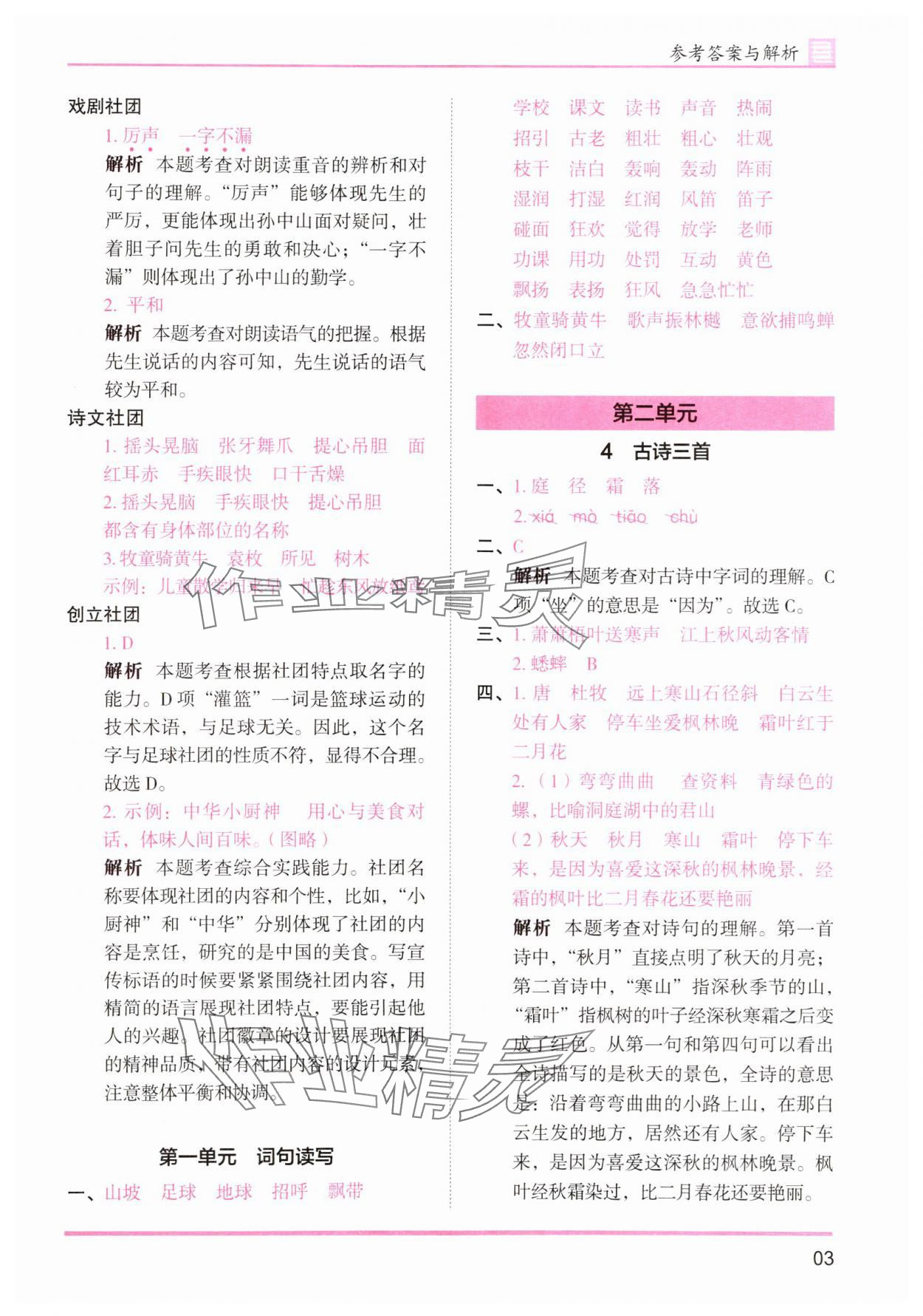 2025年木頭馬分層課課練三年級語文上冊人教版浙江專版 第3頁