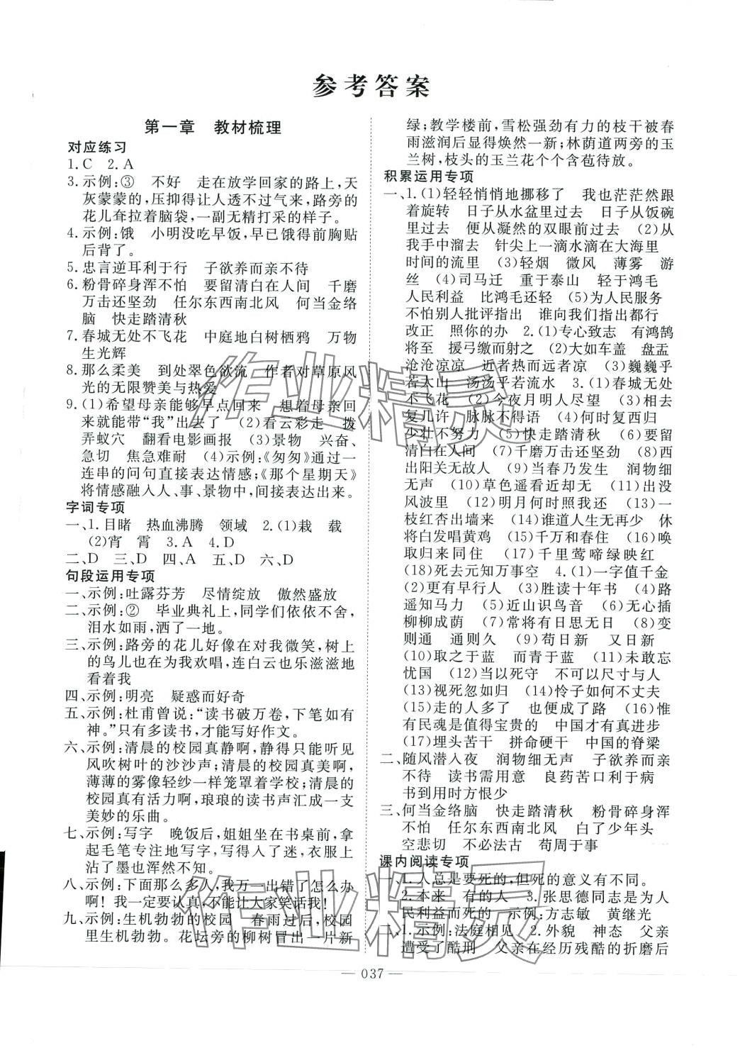 2024年小學(xué)總復(fù)習(xí)系統(tǒng)強(qiáng)化訓(xùn)練語(yǔ)文湖南專(zhuān)版 第1頁(yè)