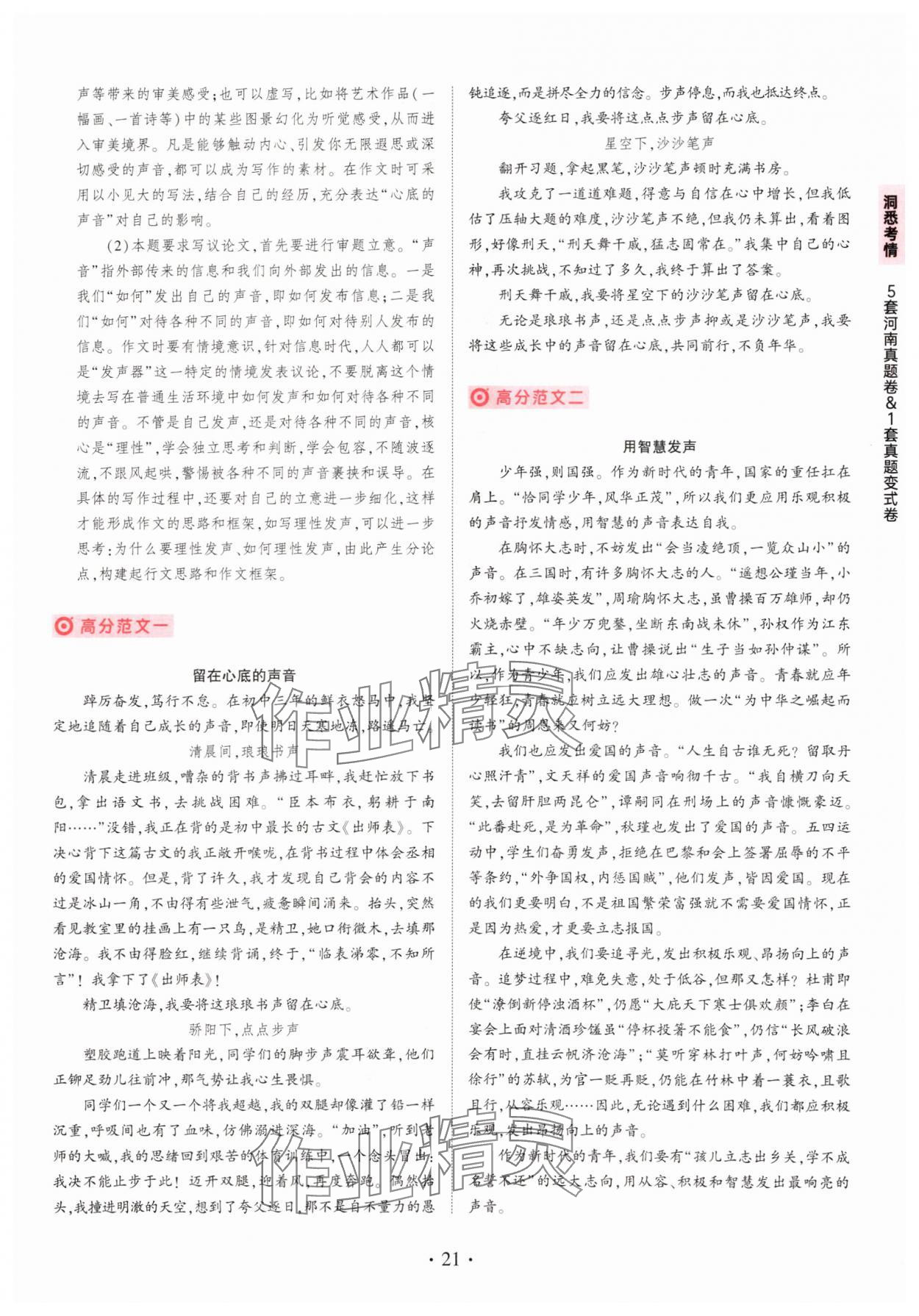 2025年鼎成中考河南中考真题汇编语文中考&nbsp;第21页