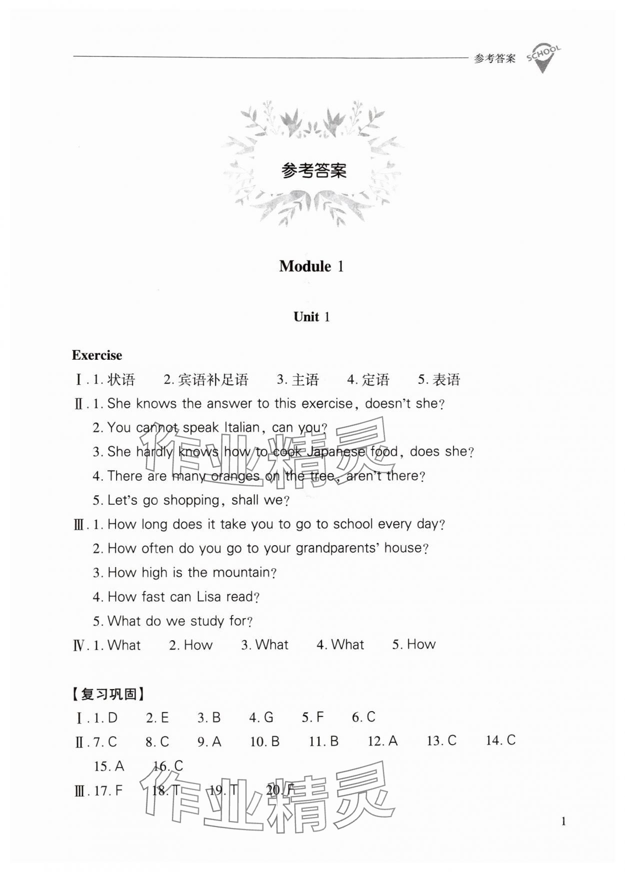 2025年新课程问题解决导学方案九年级英语上册沪教版 第1页