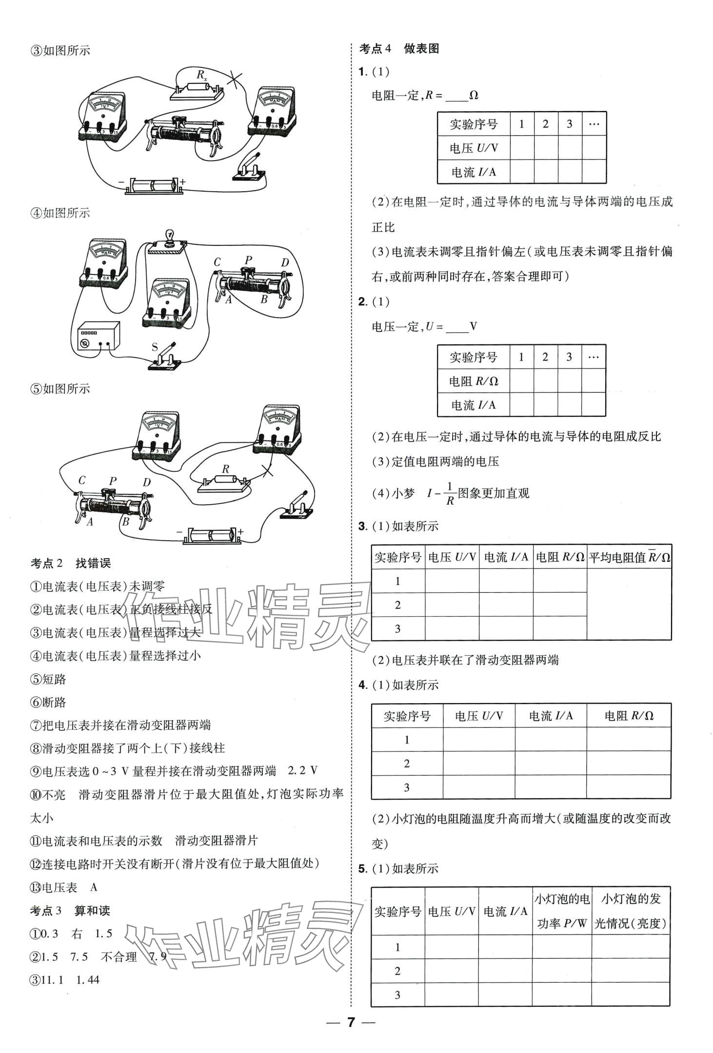 2024年99+1活页卷中考领航者物理中考山西专版&nbsp;第7页