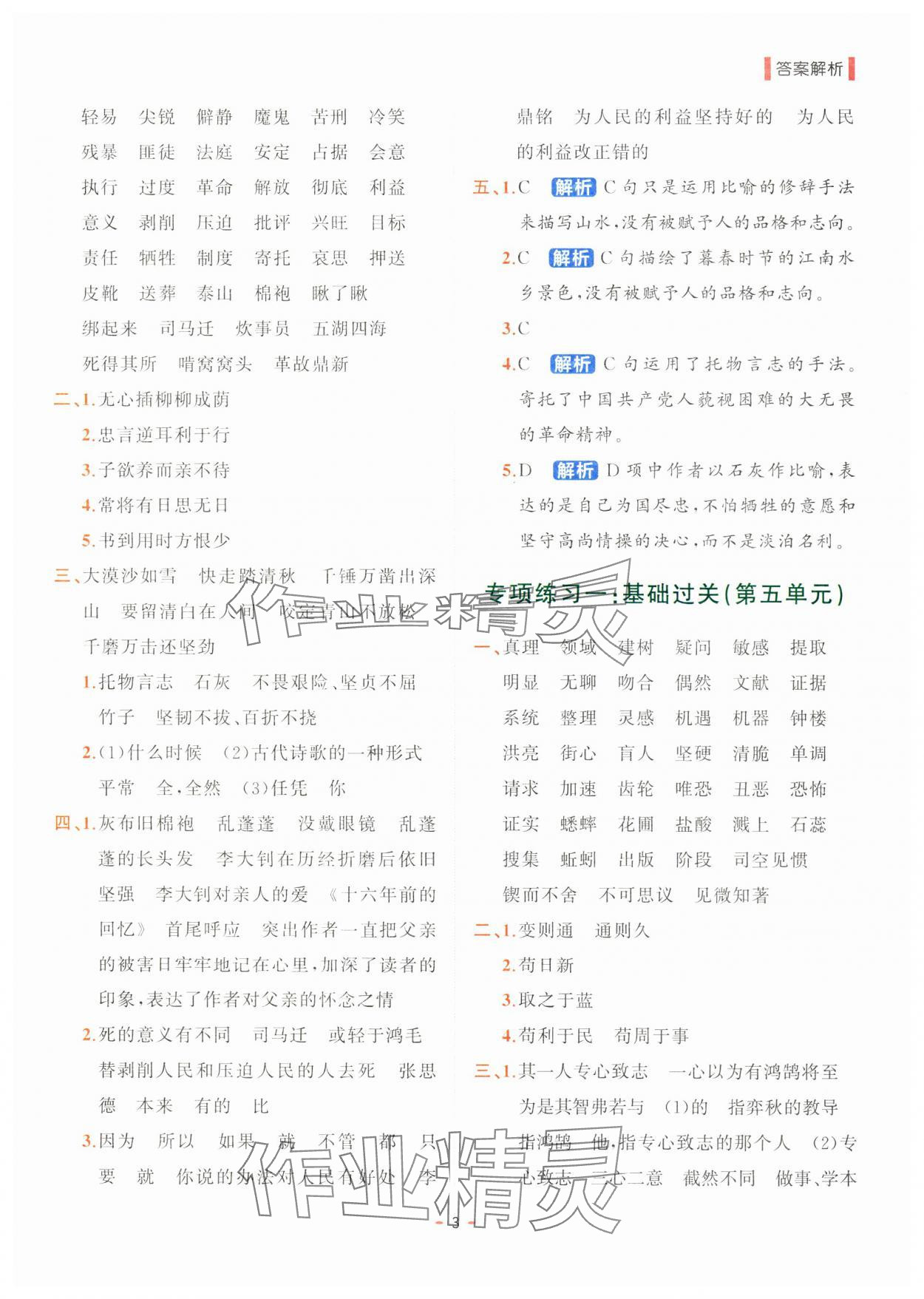 2025年小学毕业复习一本通语文 第3页