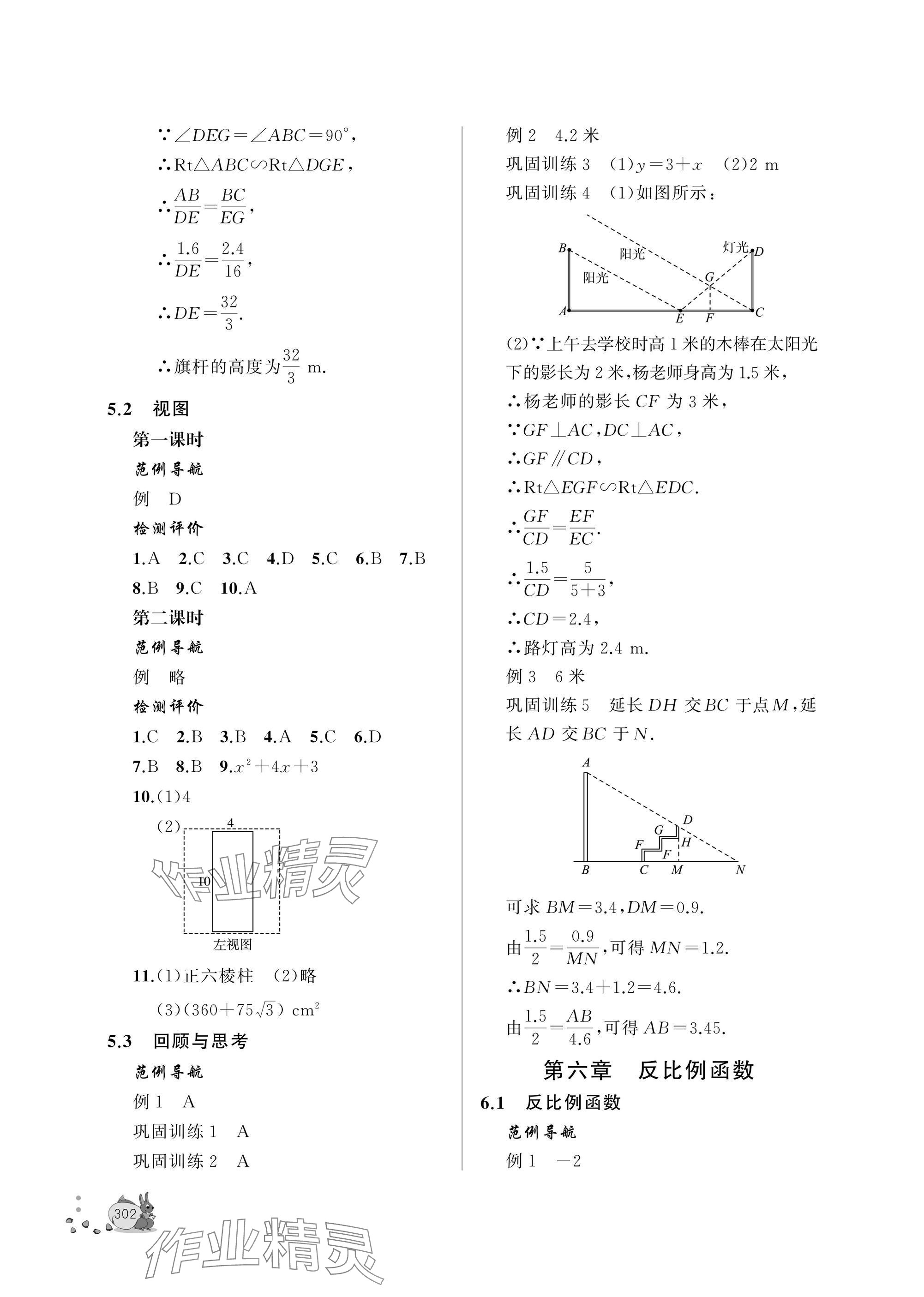 2025年新课程助学丛书九年级数学全一册北师大版 参考答案第20页