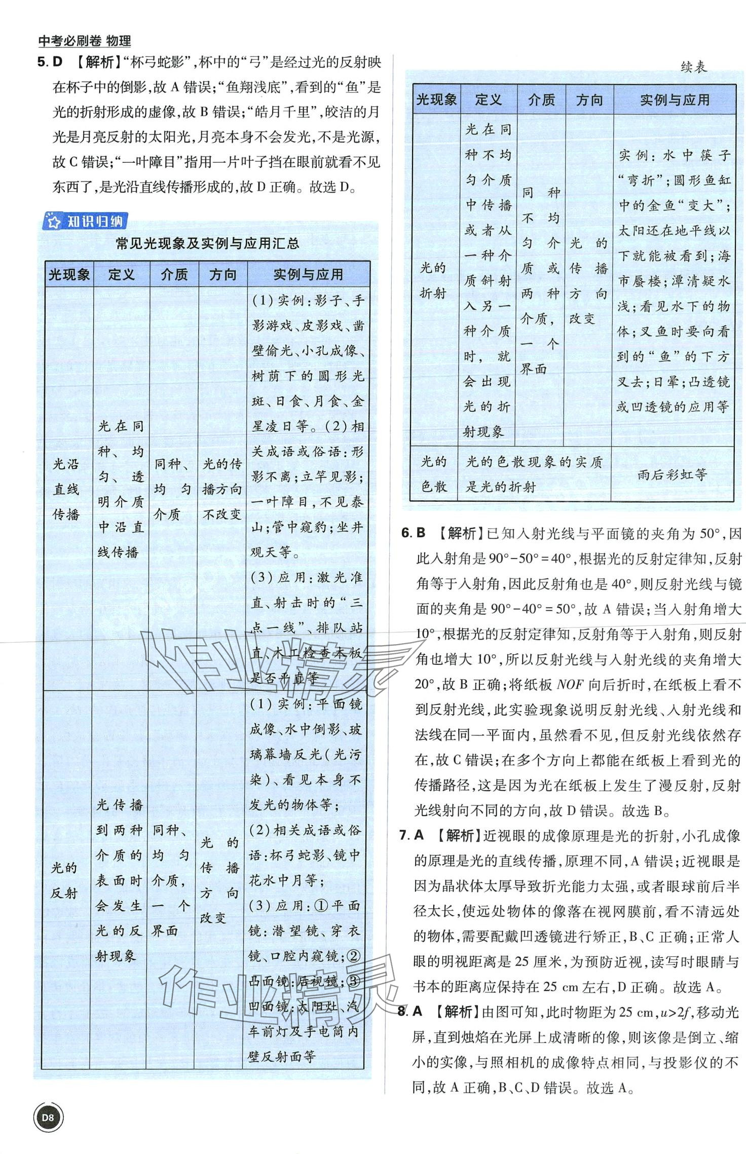2024年中考必刷卷開明出版社物理&nbsp;第8頁